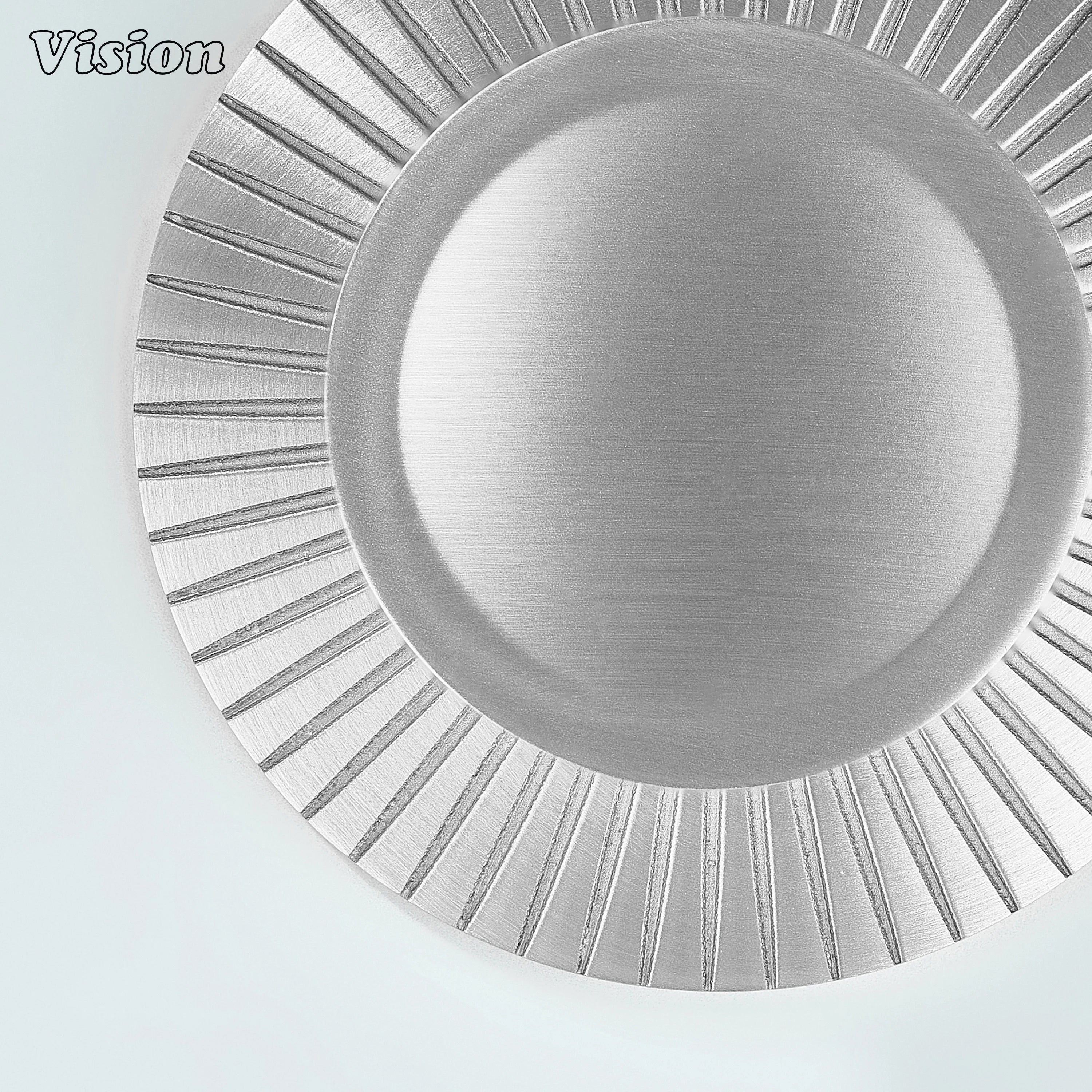 Silver Comet Solid Brass Knob with Star Knurled Circular Plate with round knob profile