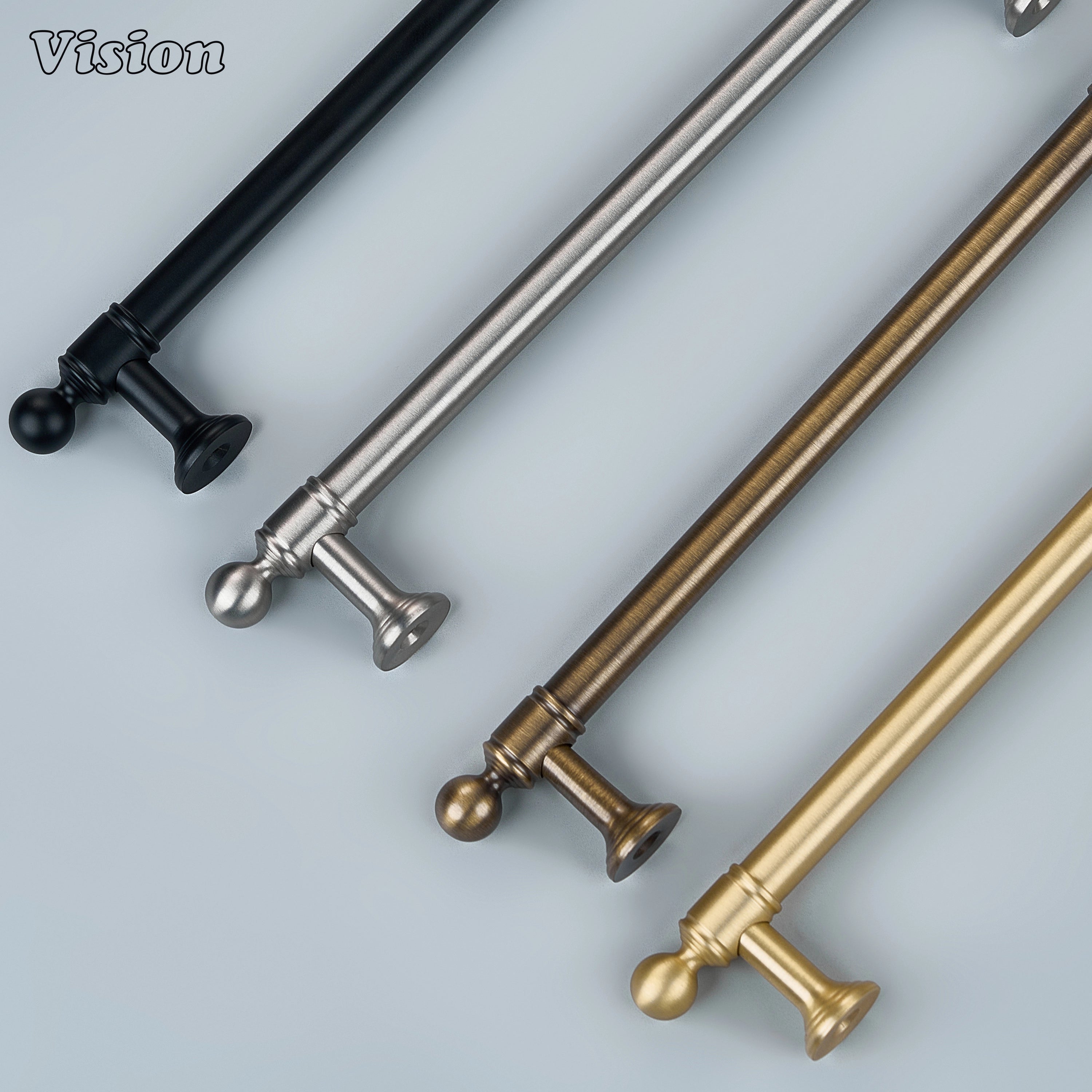 Premium antique bronze architectural cabinet pull with structured lines on bathroom vanities