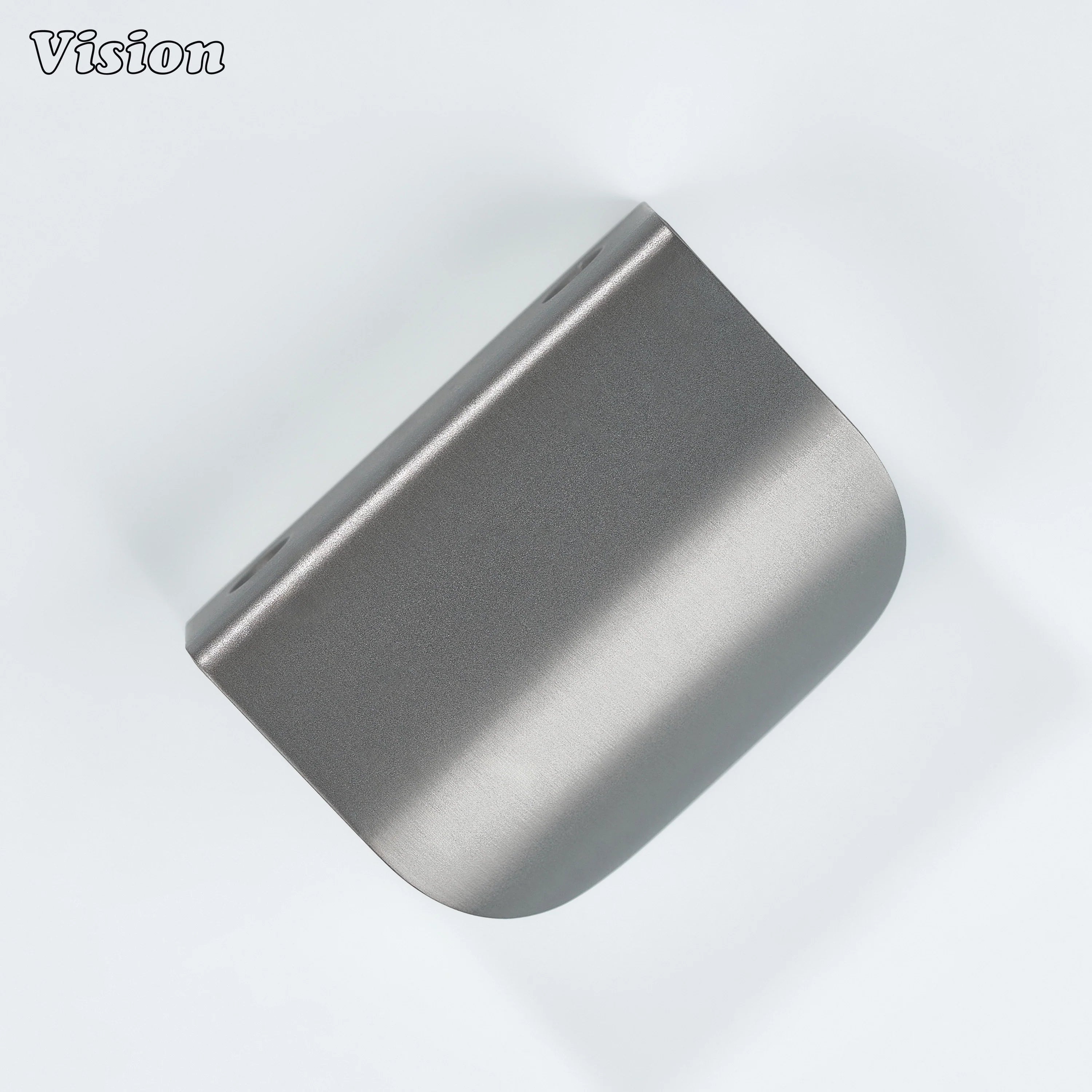 Gunmetal plain curve brass cabinet pull featuring sleek rounded edges, ideal for wardrobes and drawers.