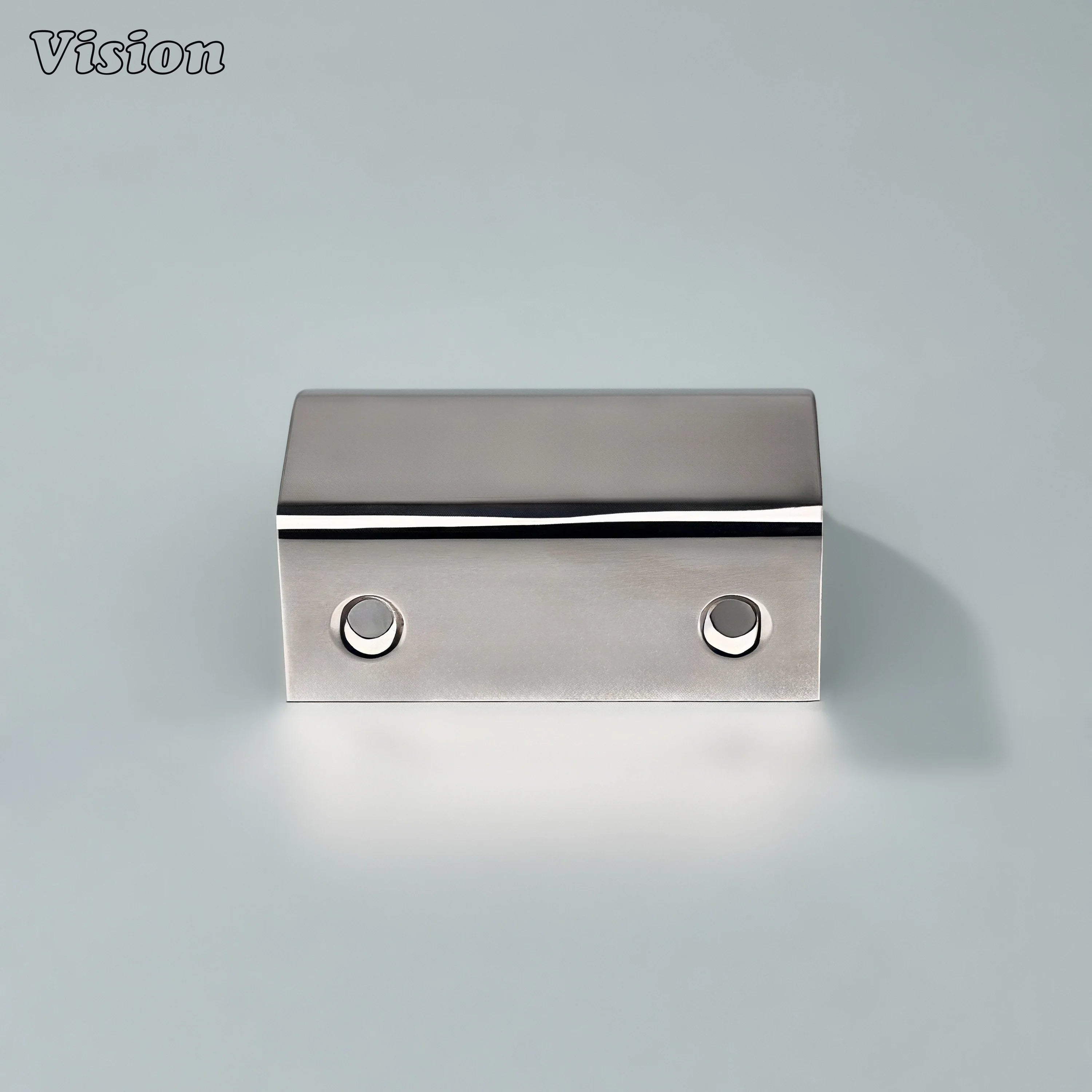Plain curved cabinet handle in Polished Nickel finish with sleek round edge detail for cabinet doors