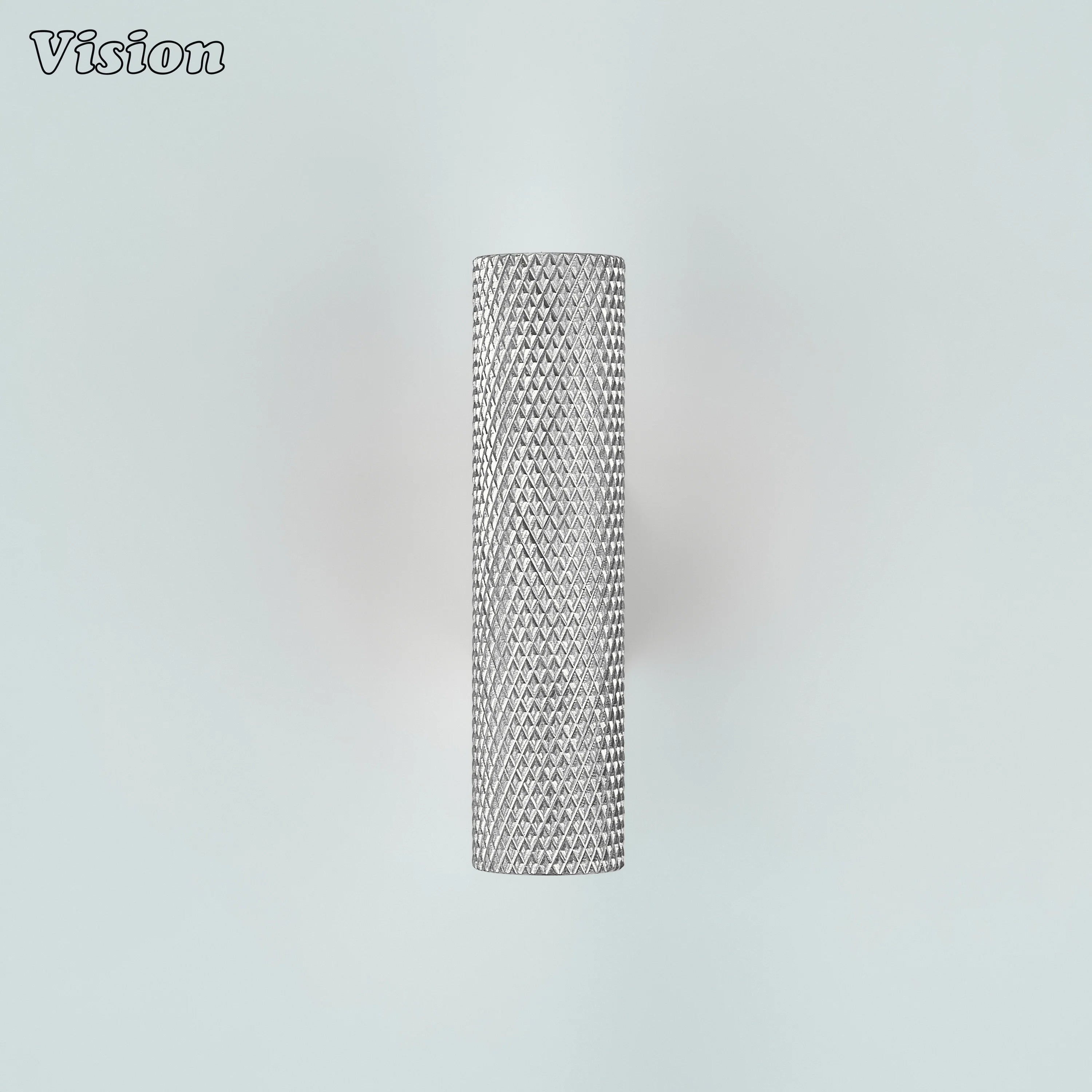 Knurled cabinet t-knob in Silver finish for furniture storage