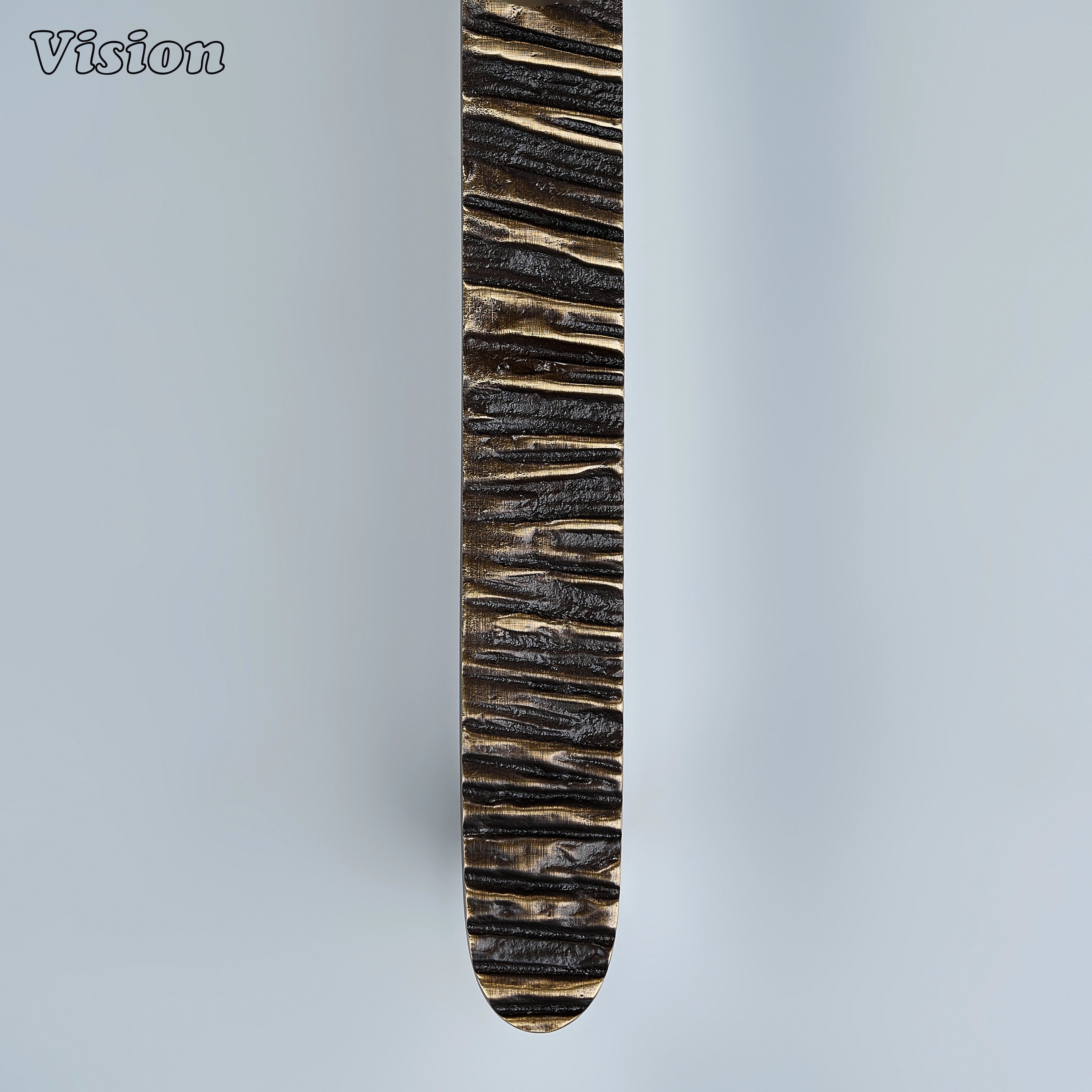 Antique bronze cabinet handle featuring a handcrafted tactile bark surface for dressing tables