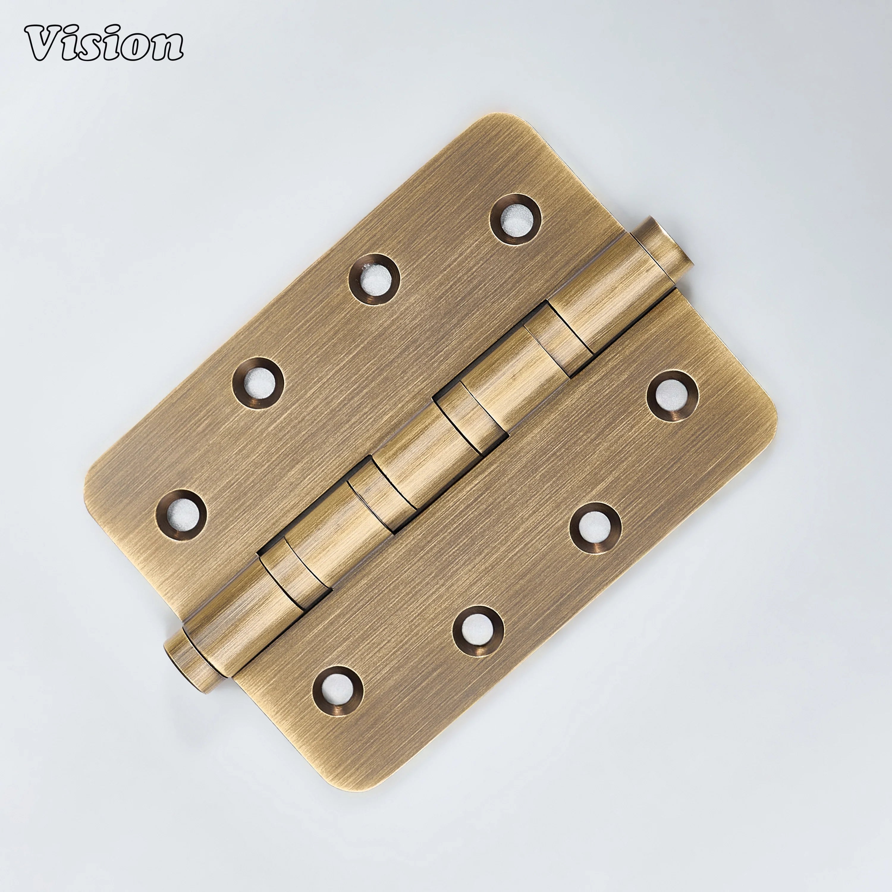 Plain Antique Bronze brass door hinge with smooth bearing barrel for cupboards