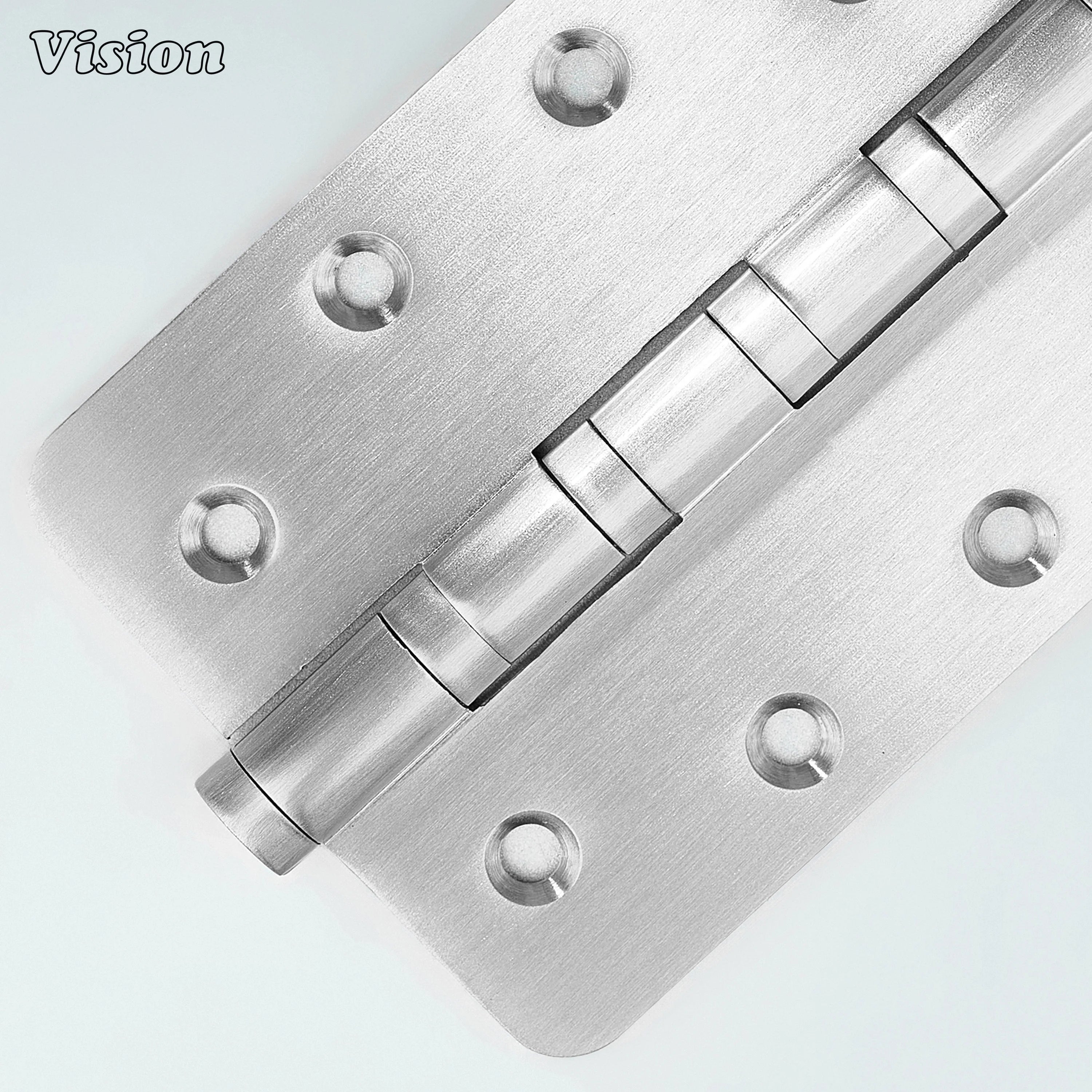 Rounded corner Silver brass door hinge for modern furniture use