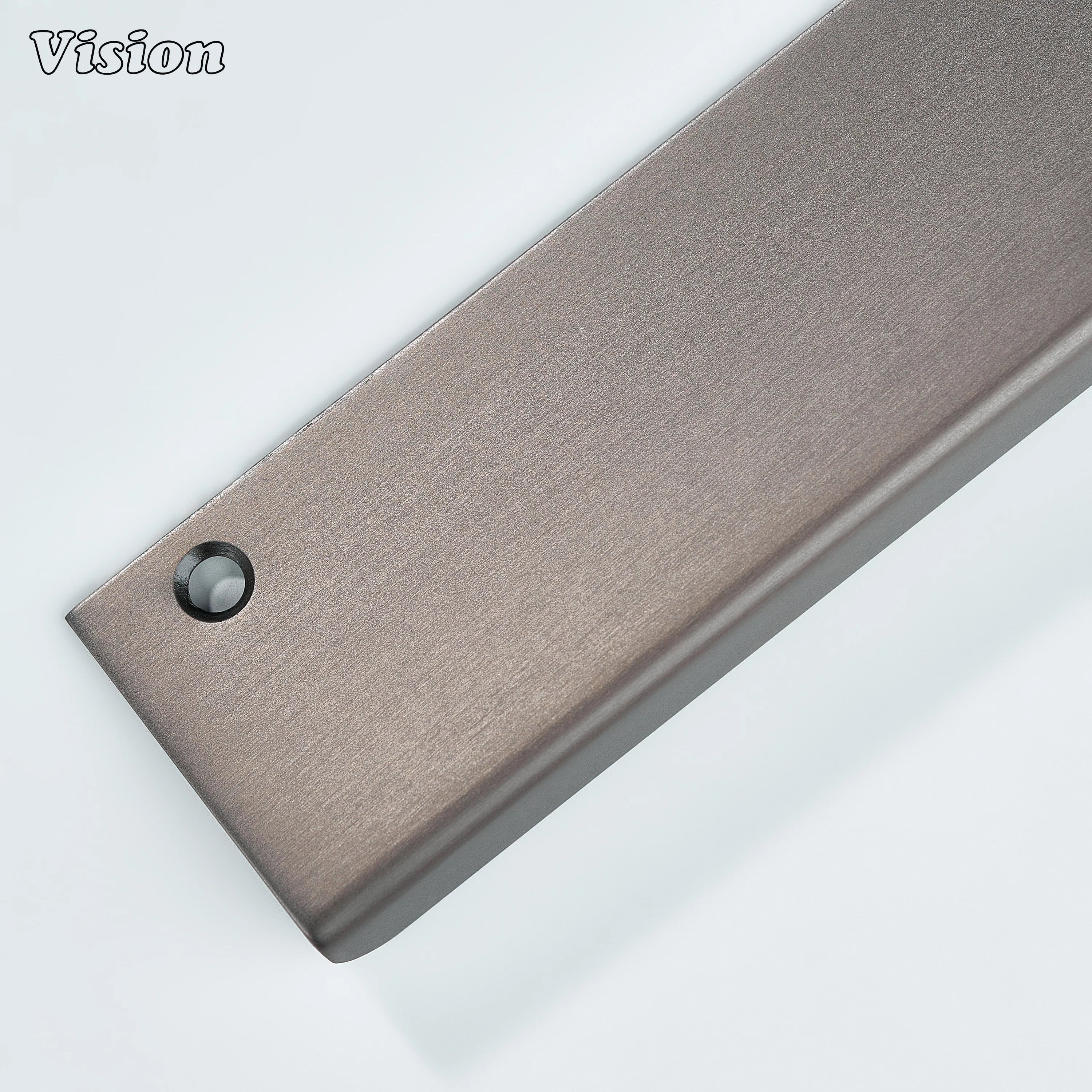 Gunmetal cabinet handle flat front lip pull for built-in wardrobes