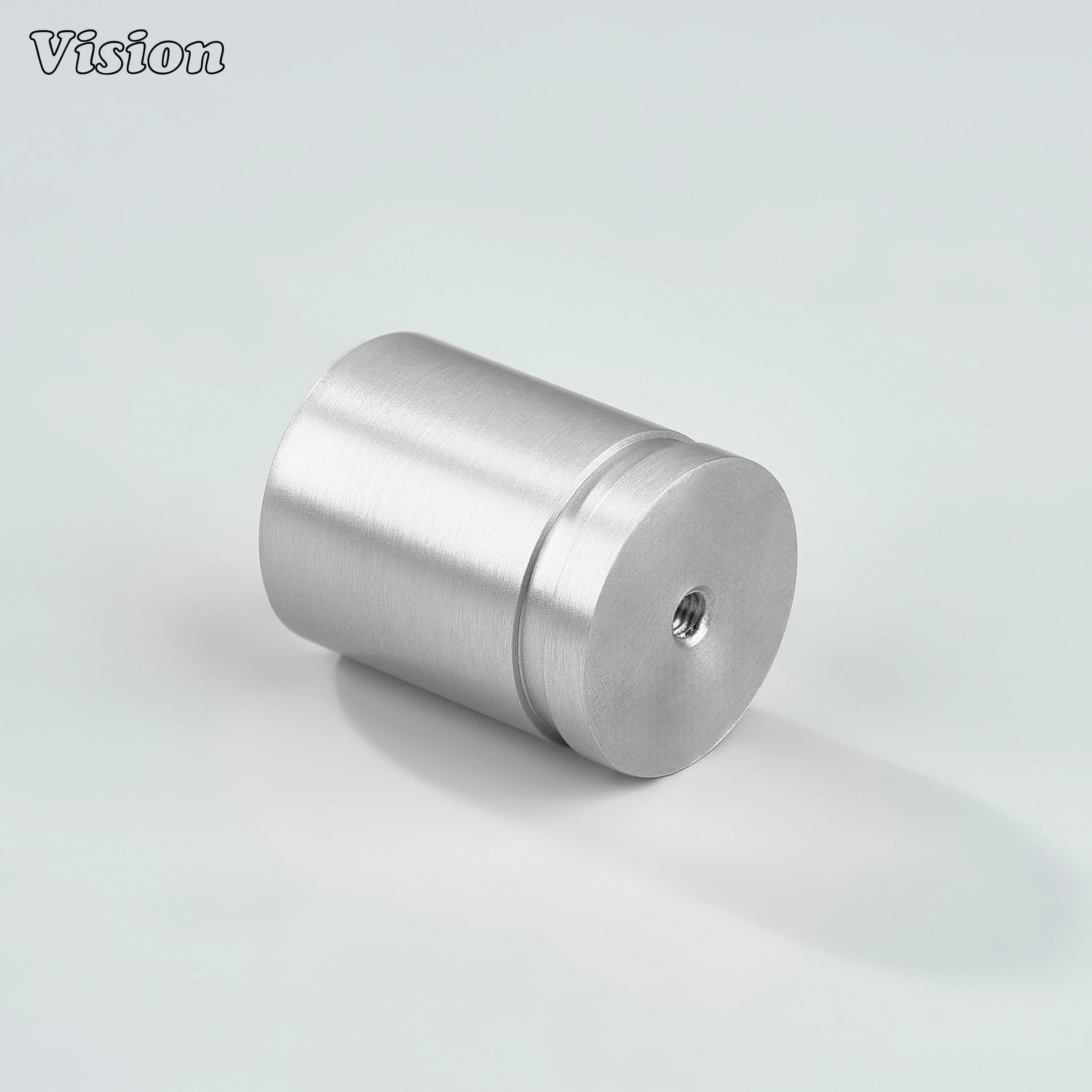 Silver plain cylindrical cabinet knob for furniture drawers