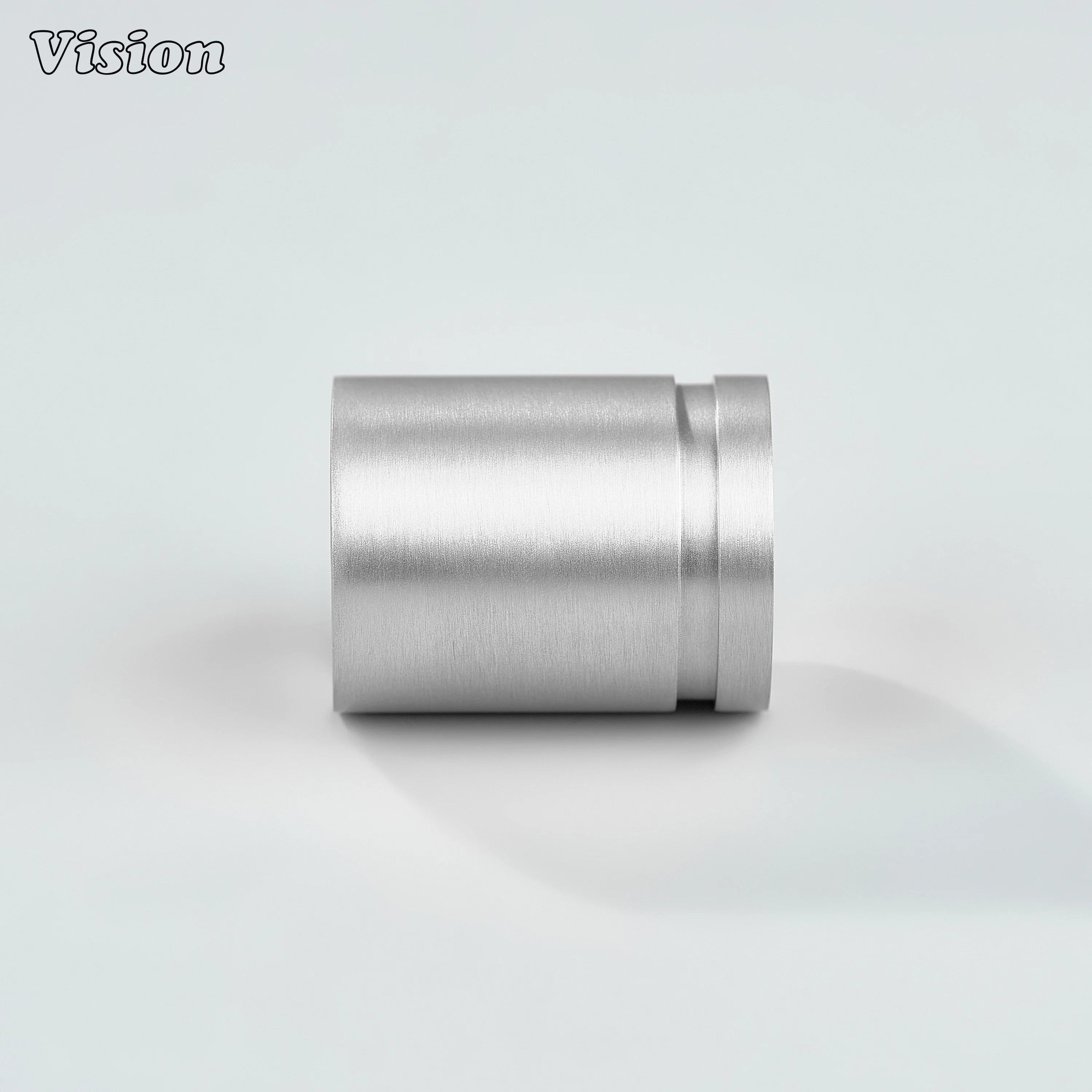Silver solid brass cylinder cabinet knob for storage cabinets