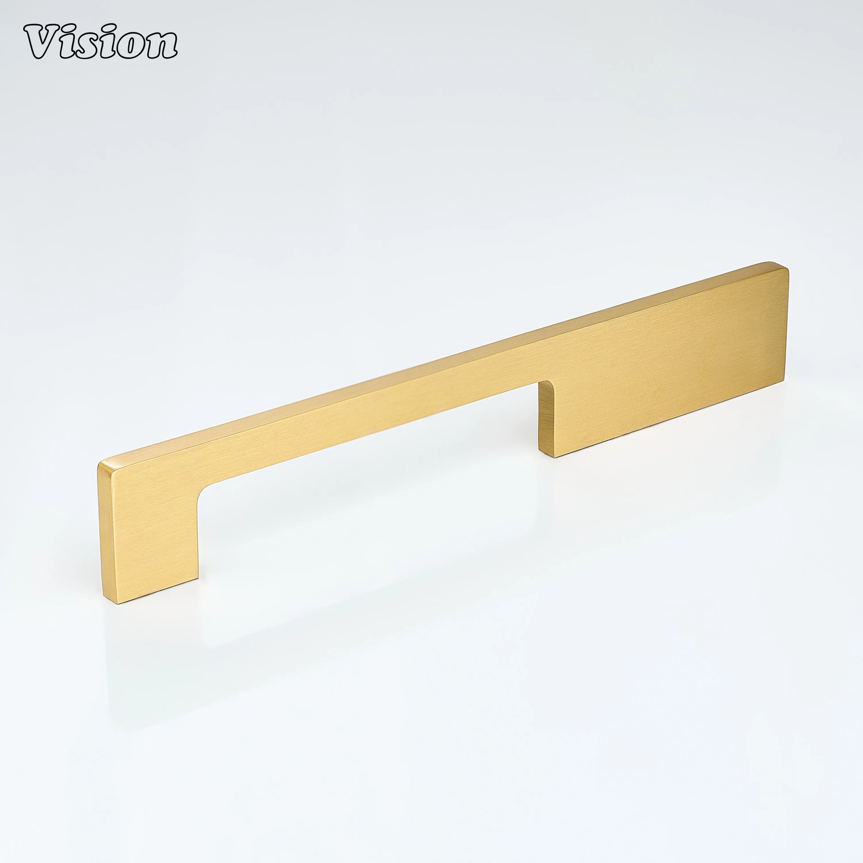 Gold modern cabinet handle designed for contemporary kitchen cabinetry