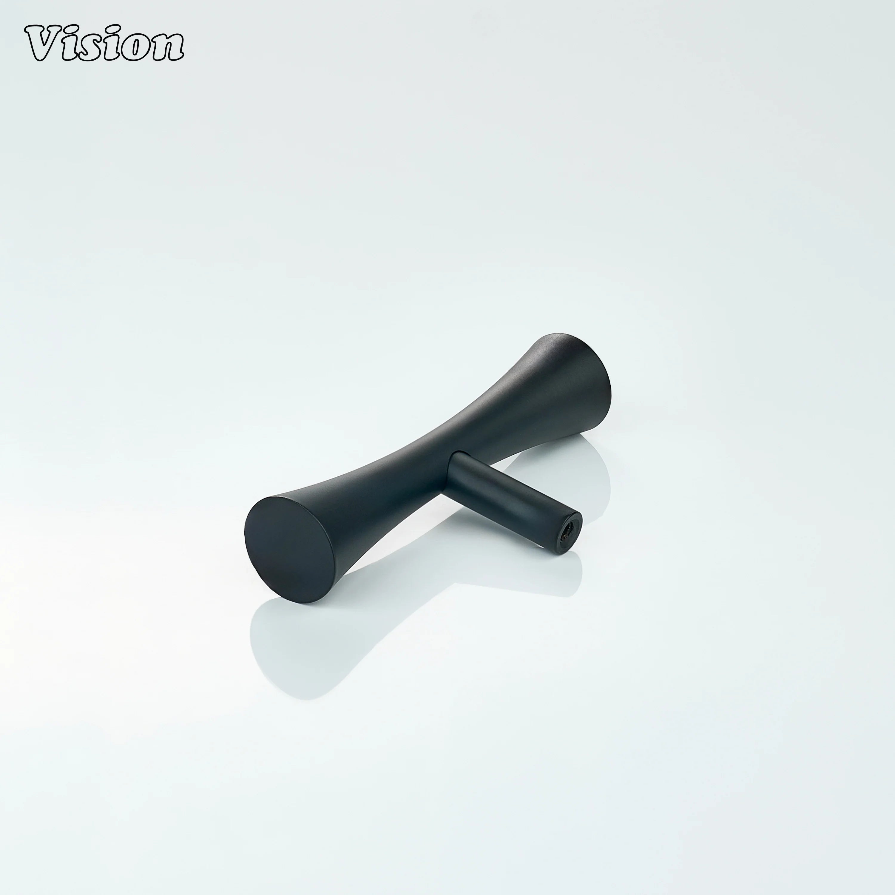 Black cabinet t-knob plain bar design for drawer units