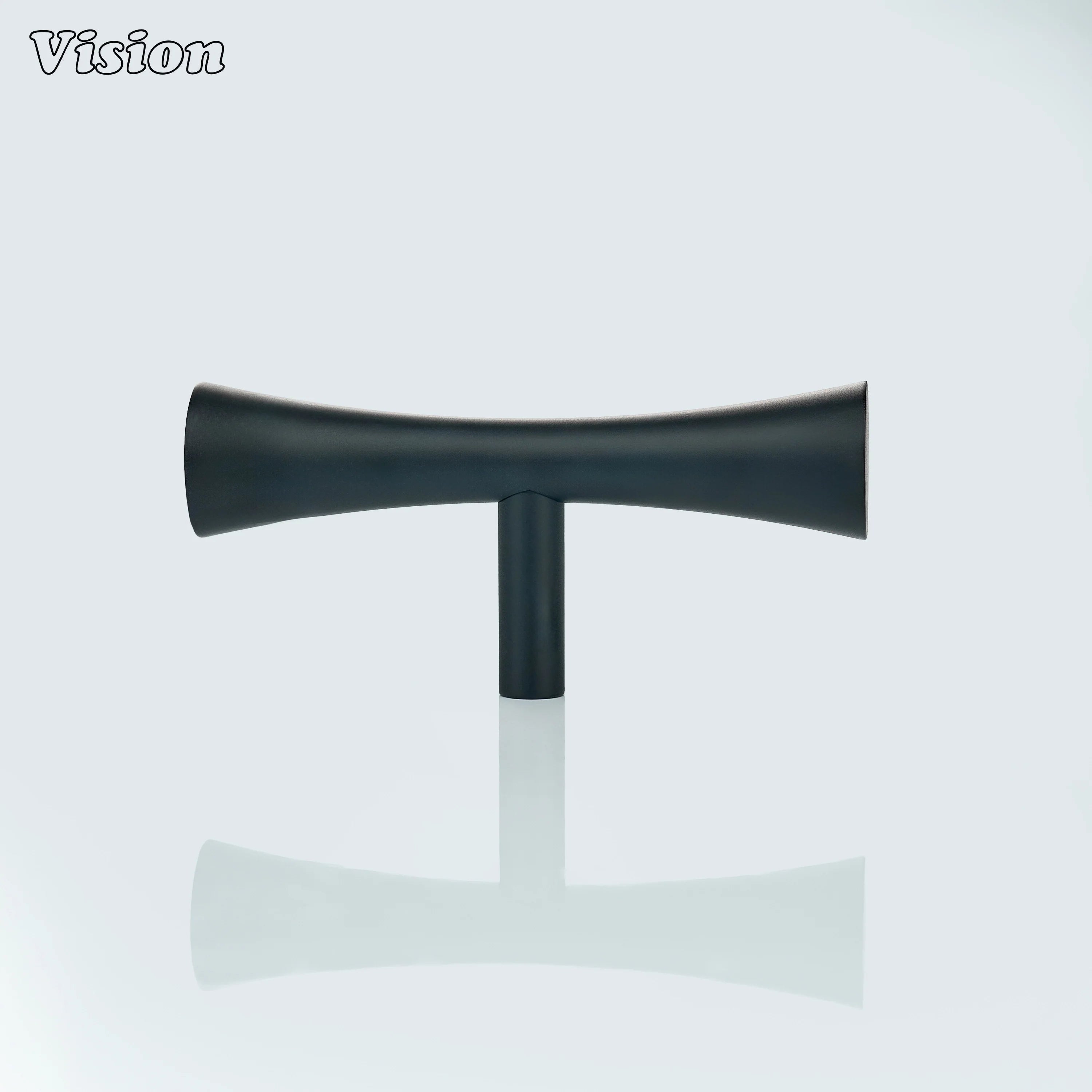 Black cabinet t-knob flared ends for furniture drawers