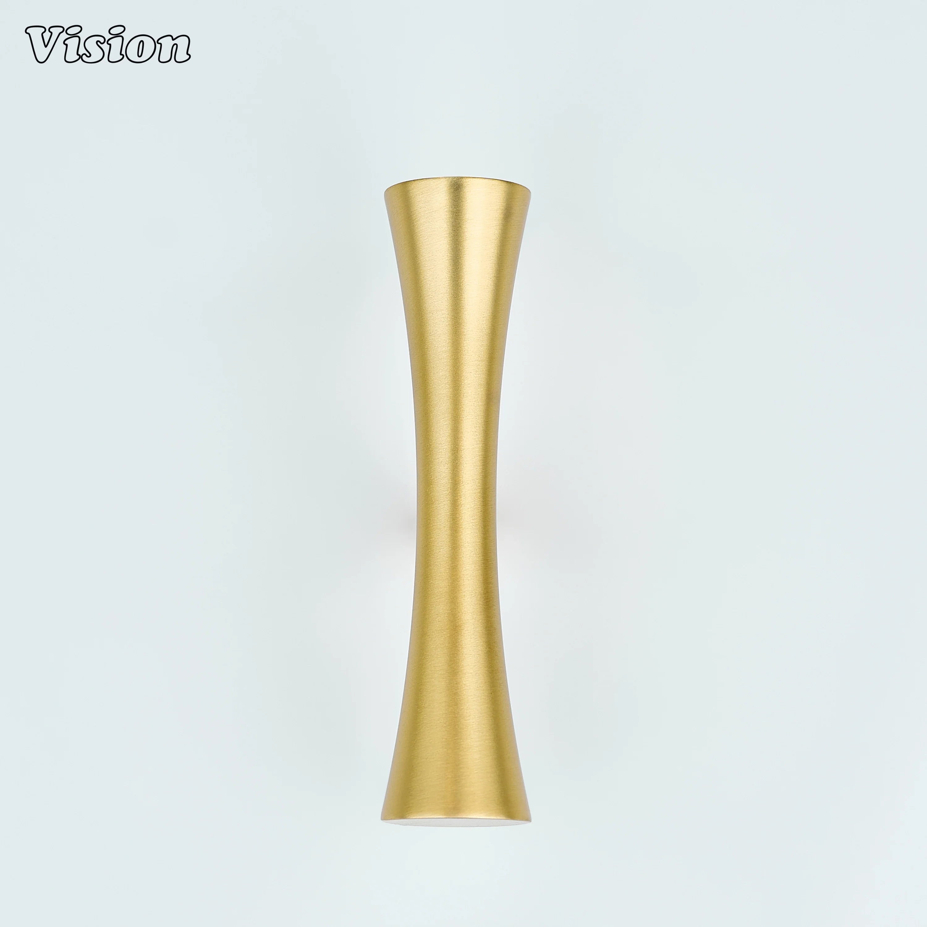Gold t-knob plain curved handle style for drawer units and furniture pieces