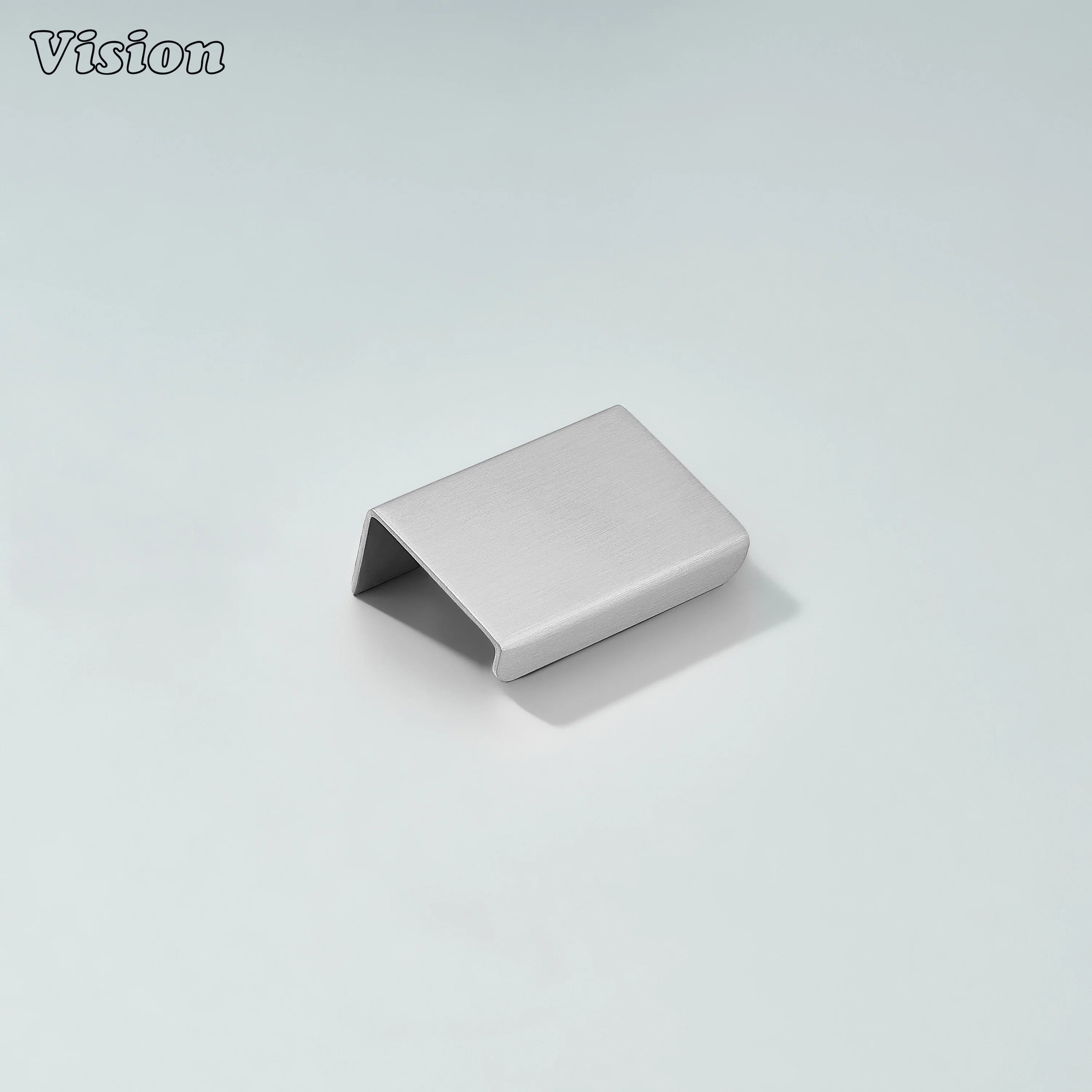 Plain linear Silver cabinet handle designed for modern cabinets