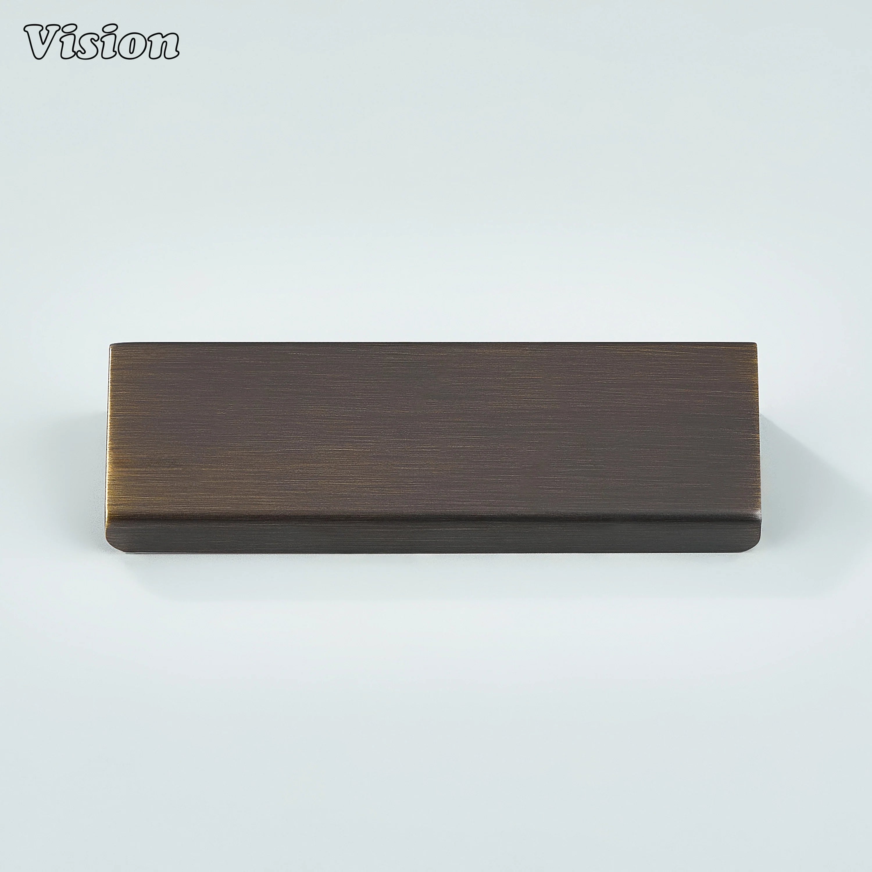 Antique bronze finish lip pull for cupboards and cabinet doors