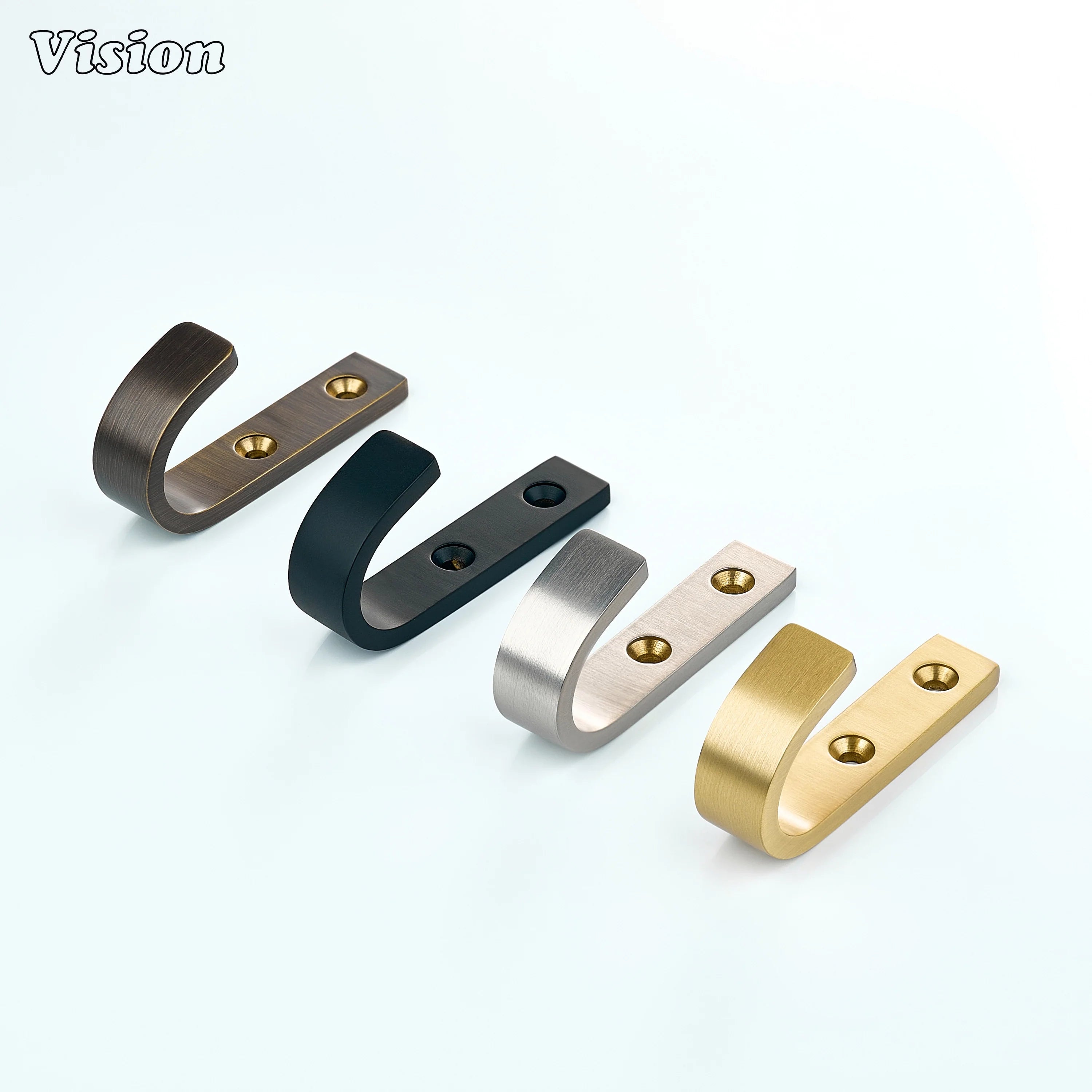 Premium wall hook in Antique Bronze finish with plain curved J design, ideal for bedroom door bath robes