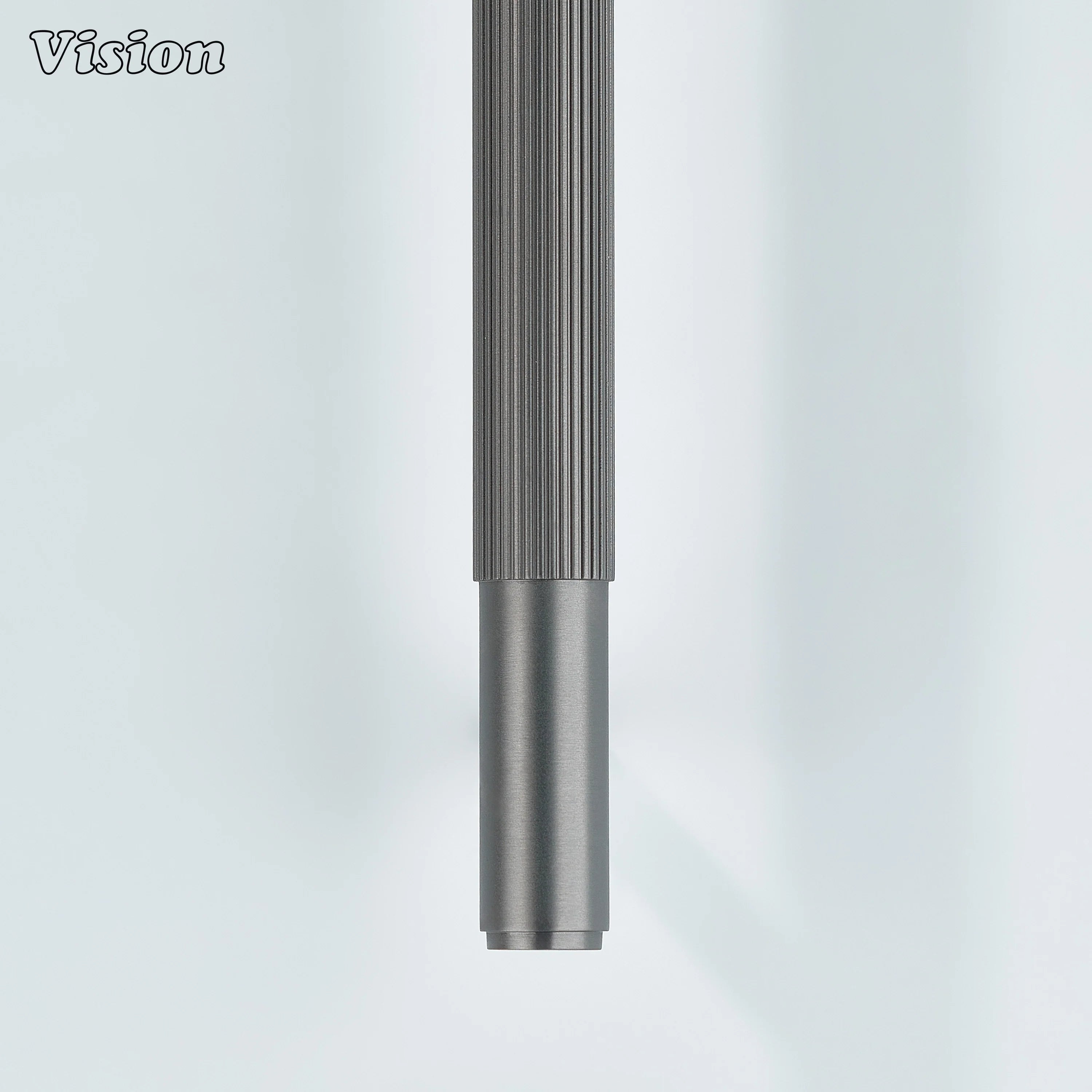 Contemporary gunmetal linear brass handle for kitchen hardware.
