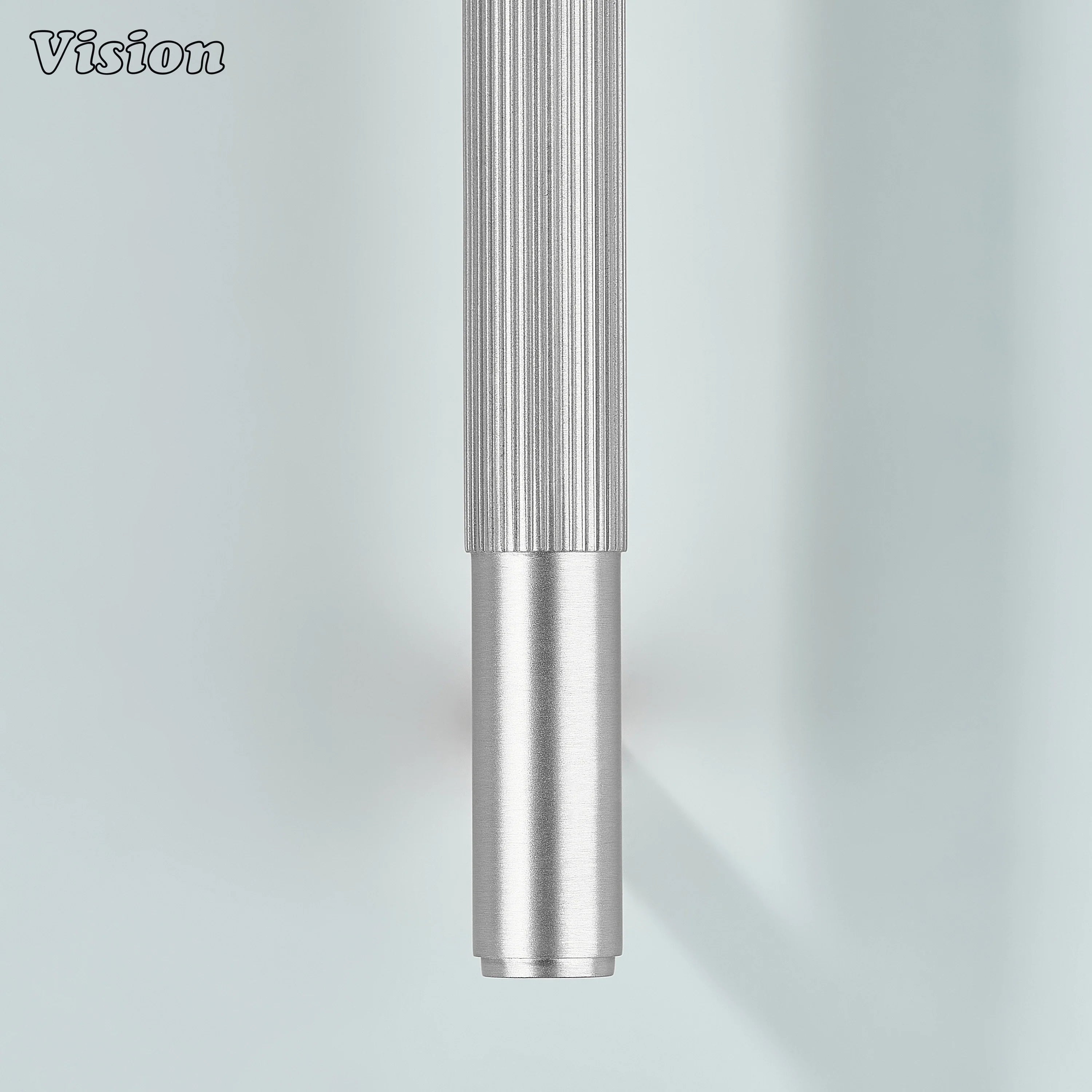 Brushed silver satin brass cabinet handle for furniture.