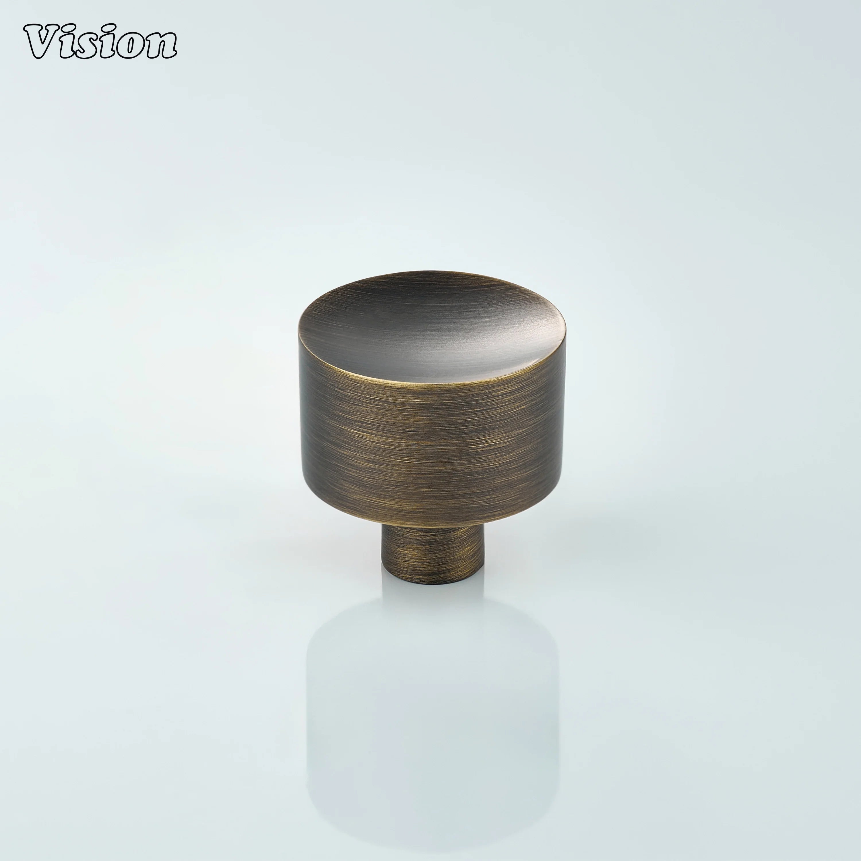 Antique Bronze round cabinet knob crafted from solid brass for cabinet furniture
