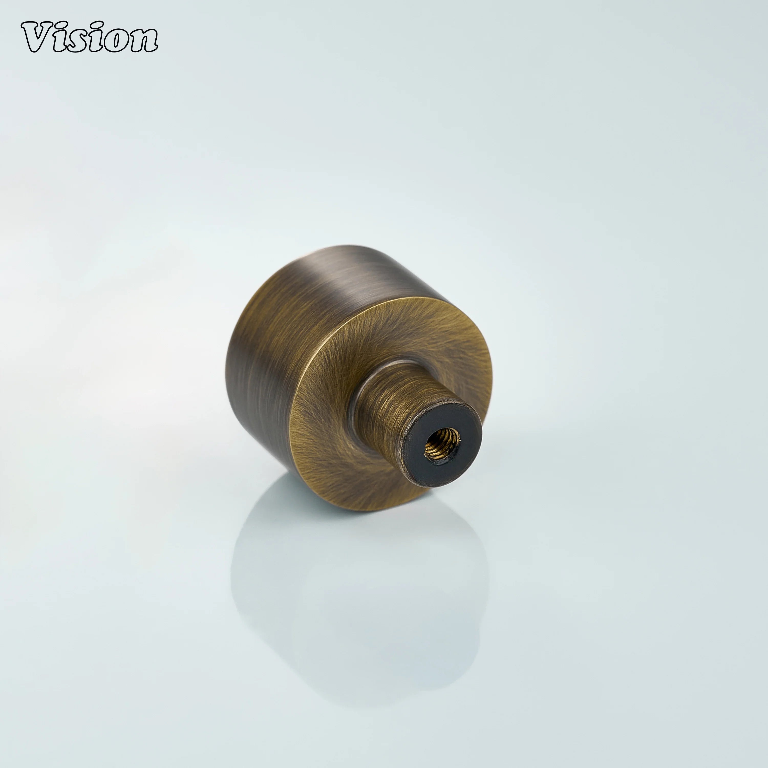 Minimal plain Antique Bronze cabinet knob for classic kitchen drawer applications