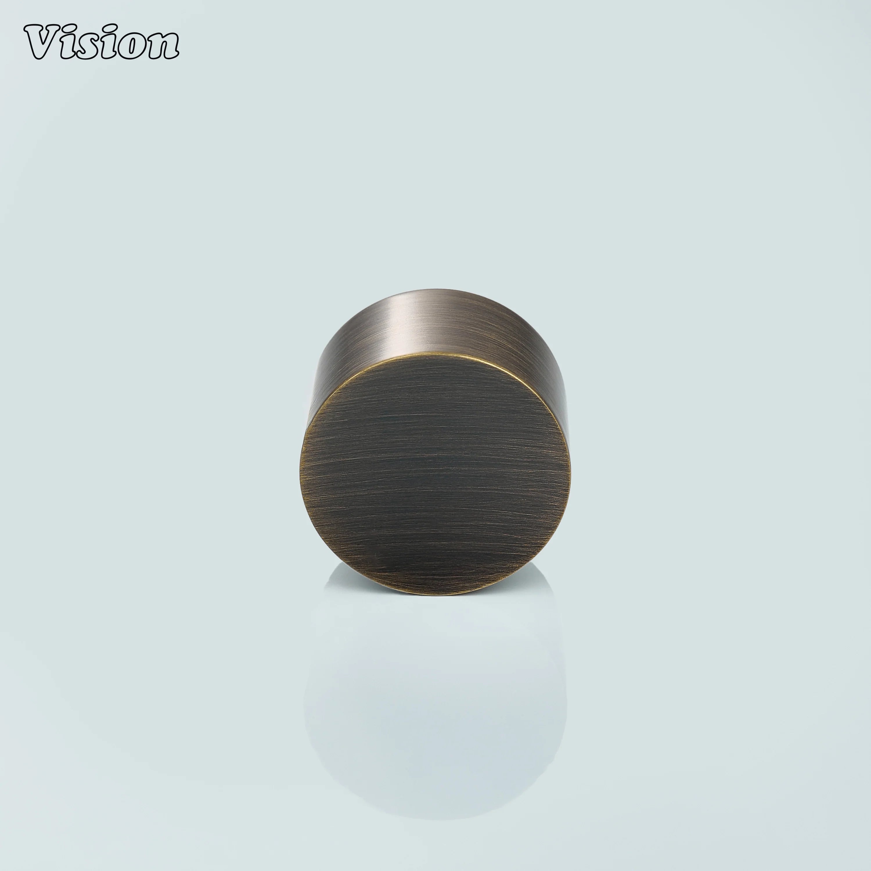 Smooth plain Antique Bronze cabinet knob designed for furniture drawers