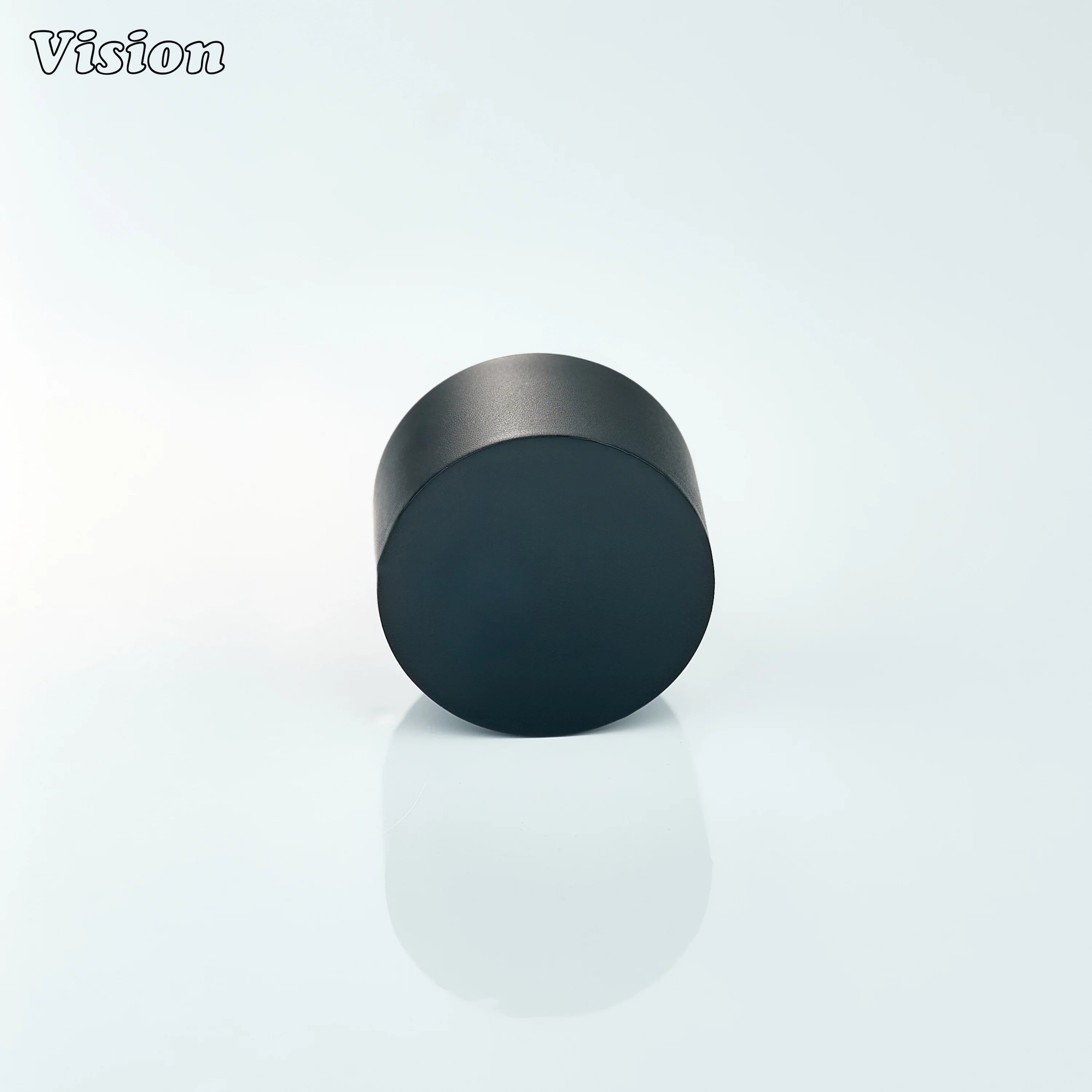Solid brass round cabinet knob in Black for contemporary furniture cabinetry