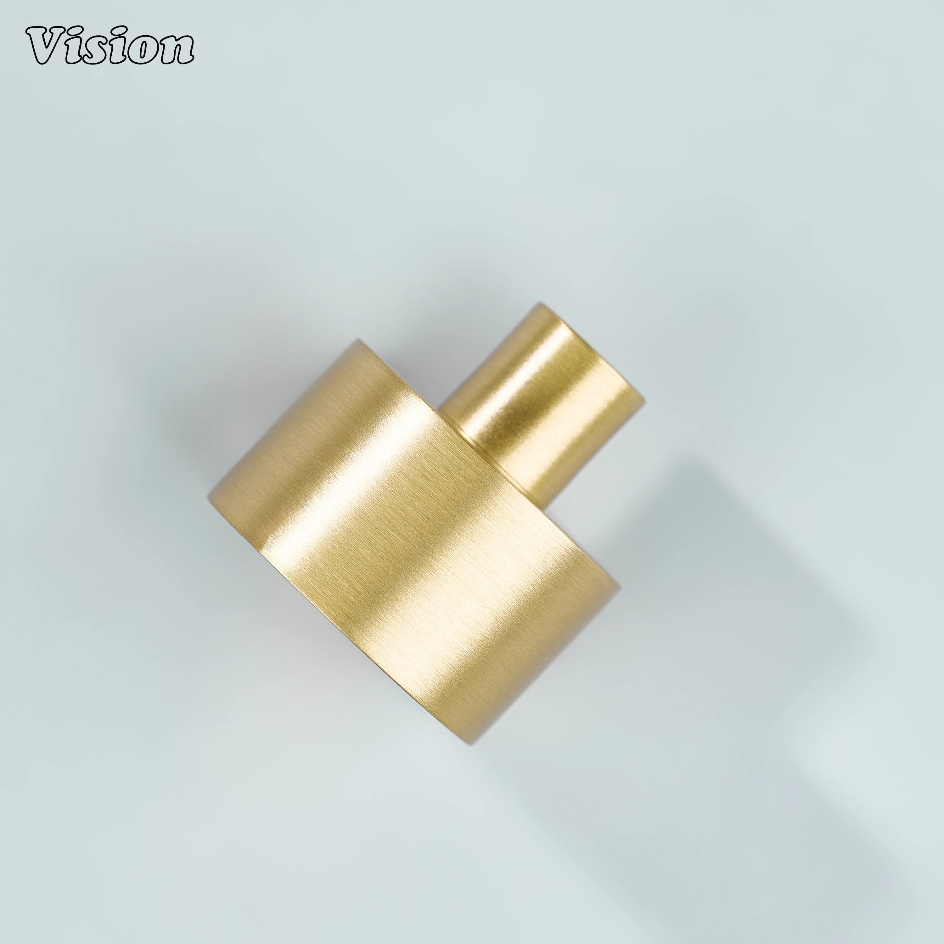 Solid brass round cabinet knob in Gold finish for modern wardrobes and cabinets