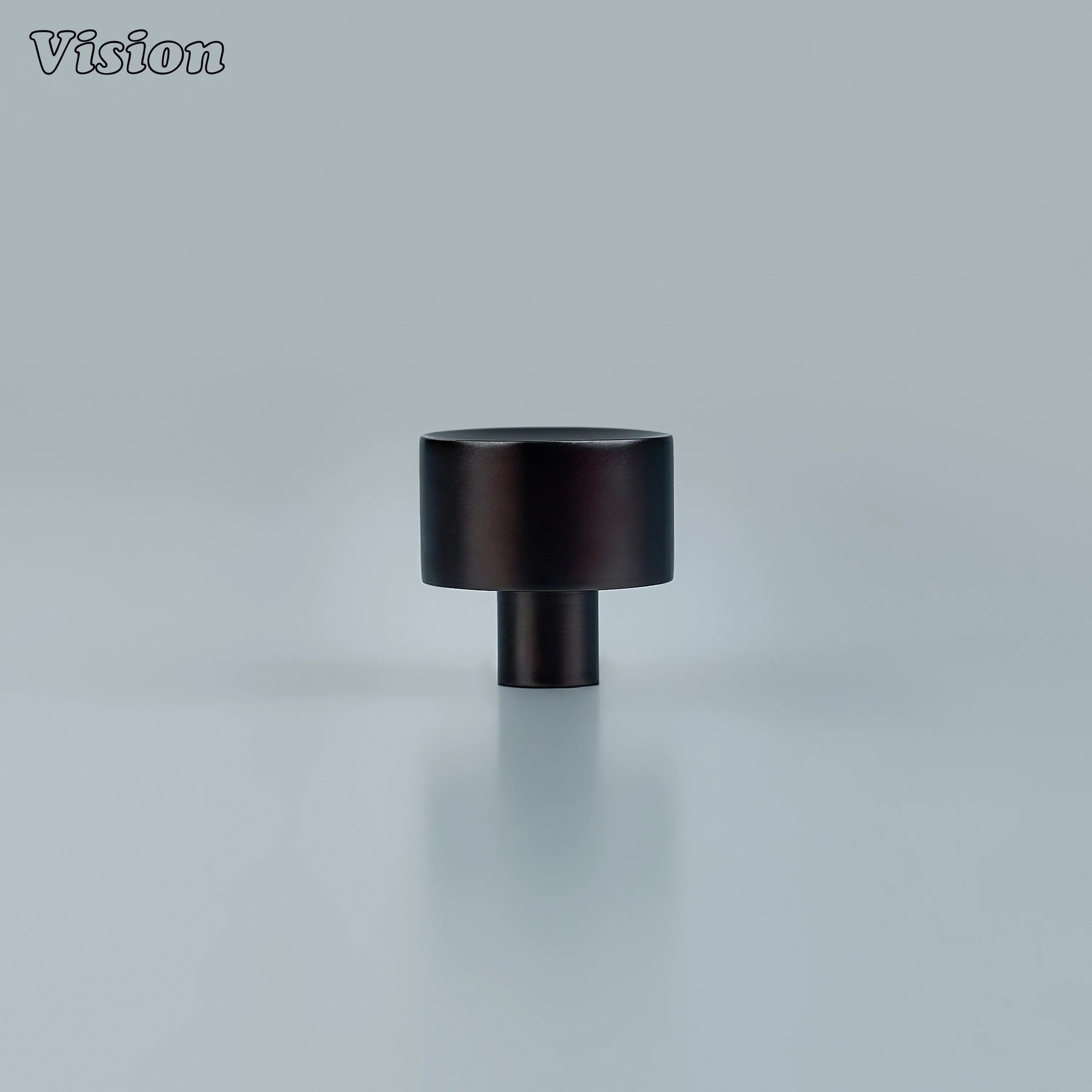 Solid brass round cabinet knob in Oil Rubbed Bronze for classic cabinetry