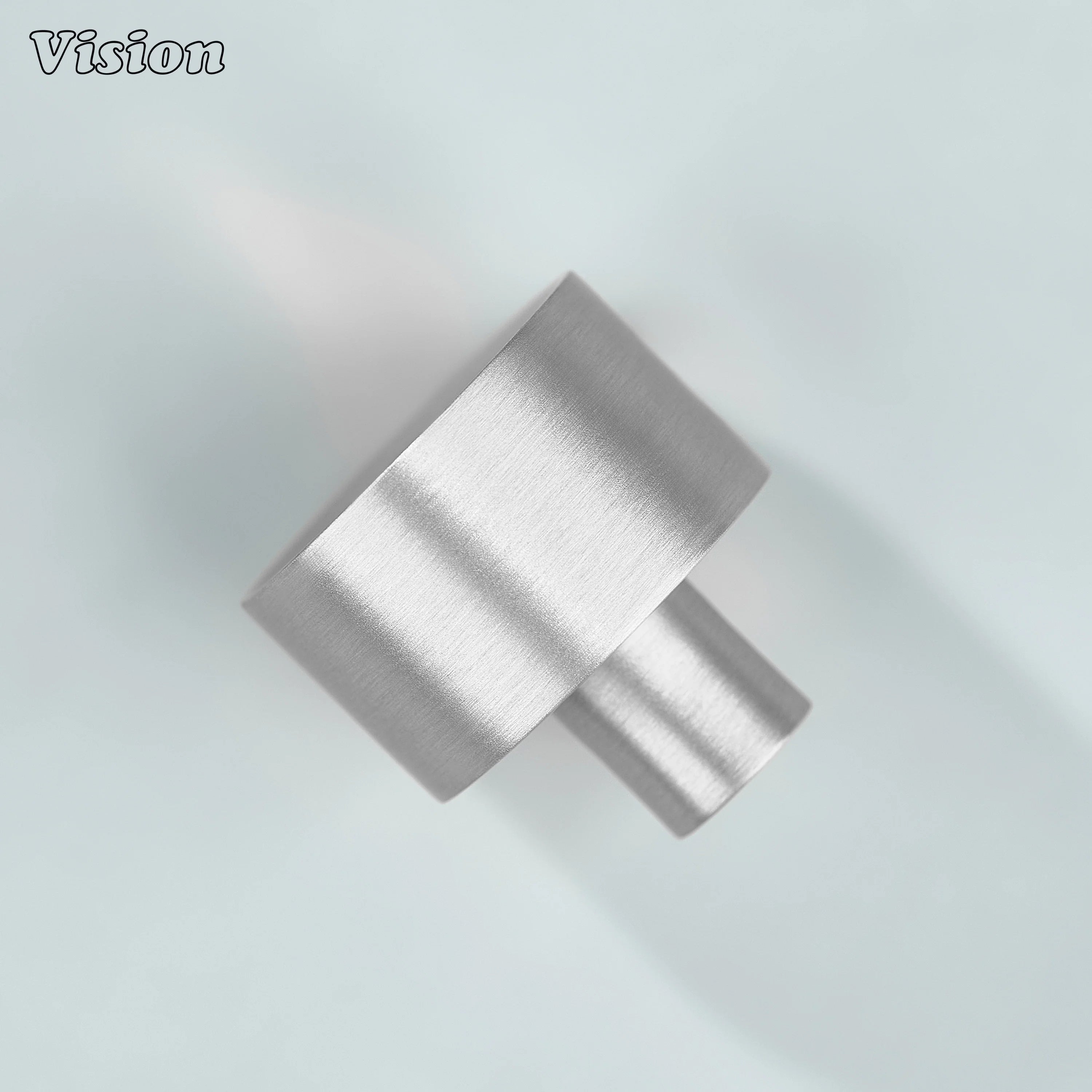 Silver finished round cabinet knob ideal for modern cabinet furniture