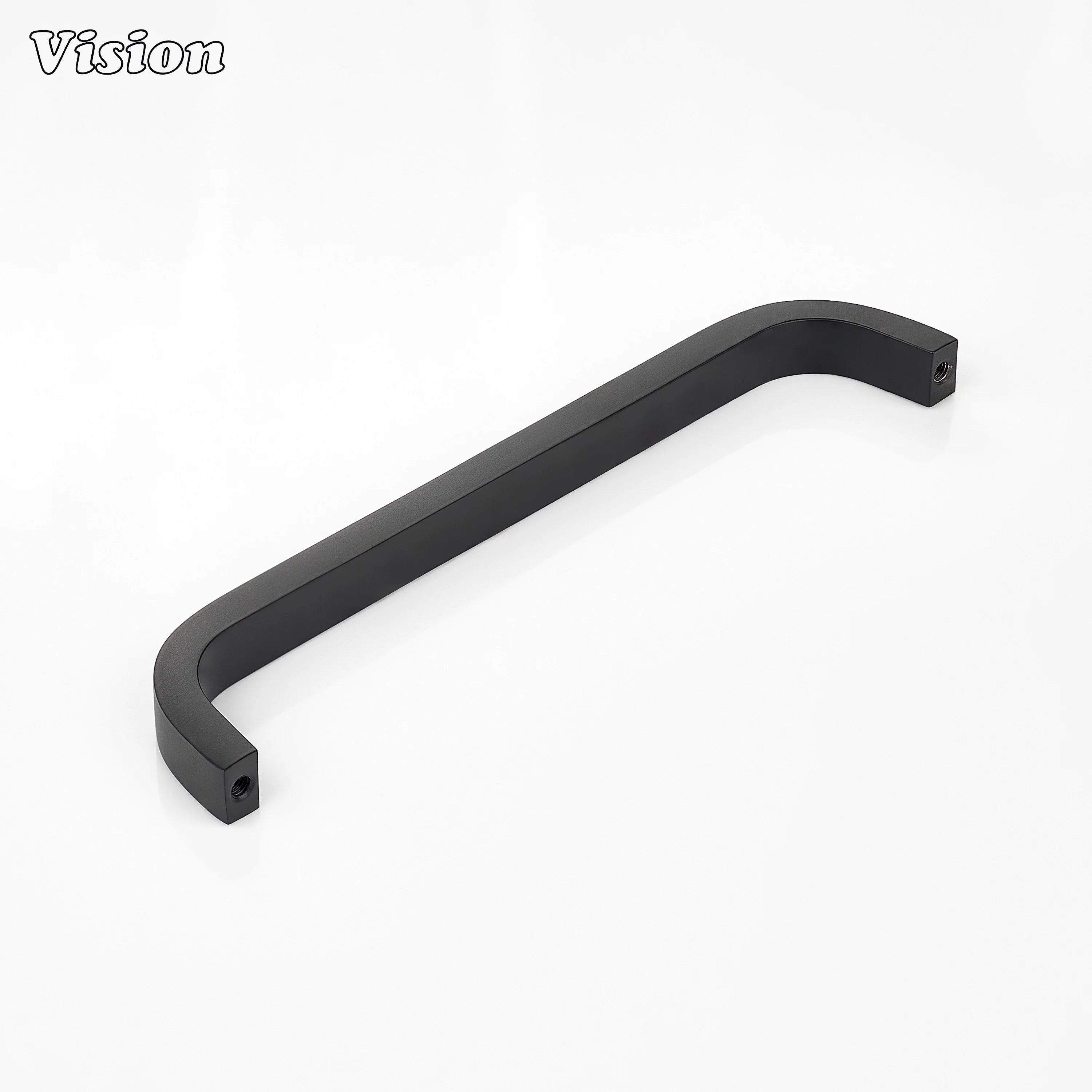Black cabinet handle sleek modern arc design for cabinet furniture