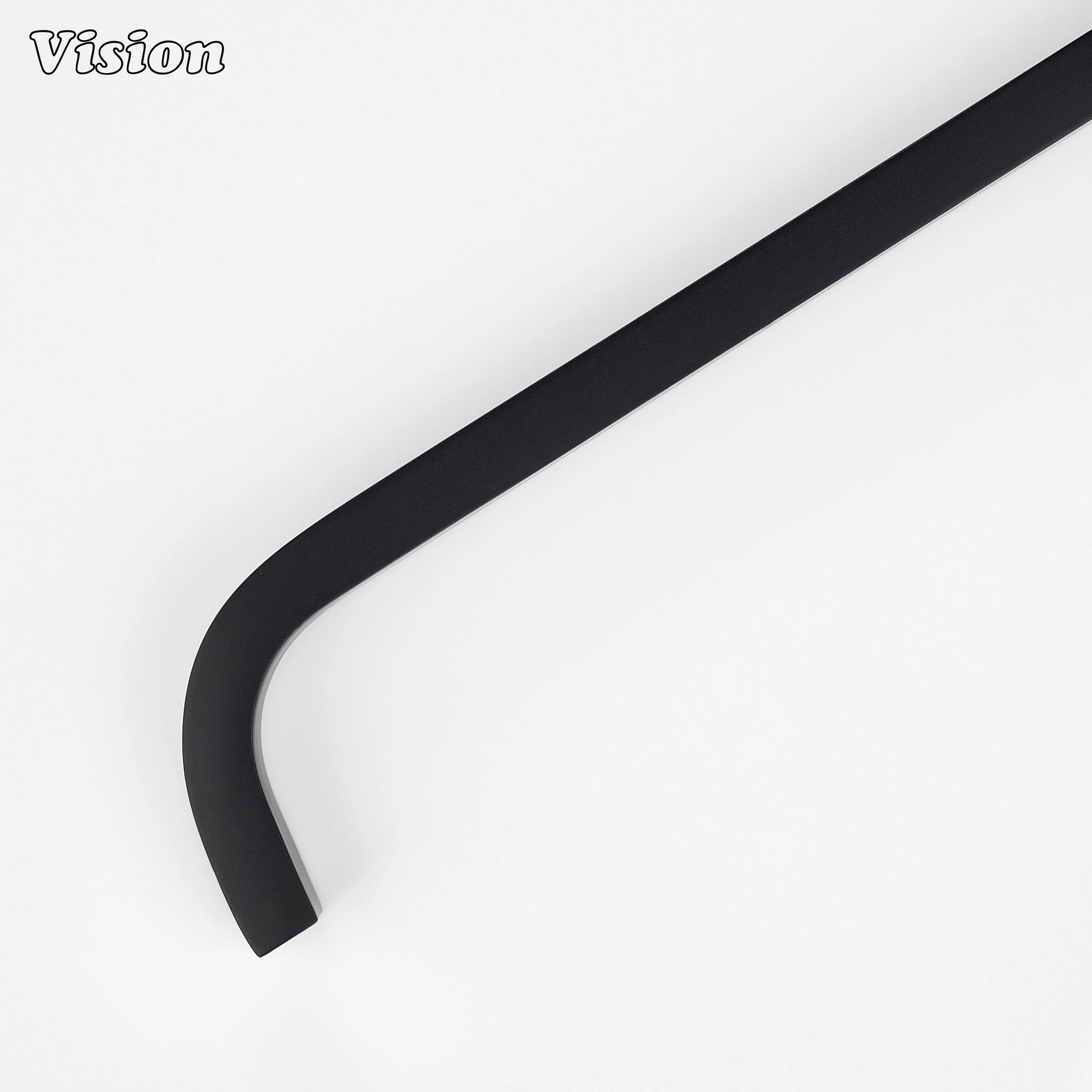 Black cabinet handle curved profile for kitchen interiors