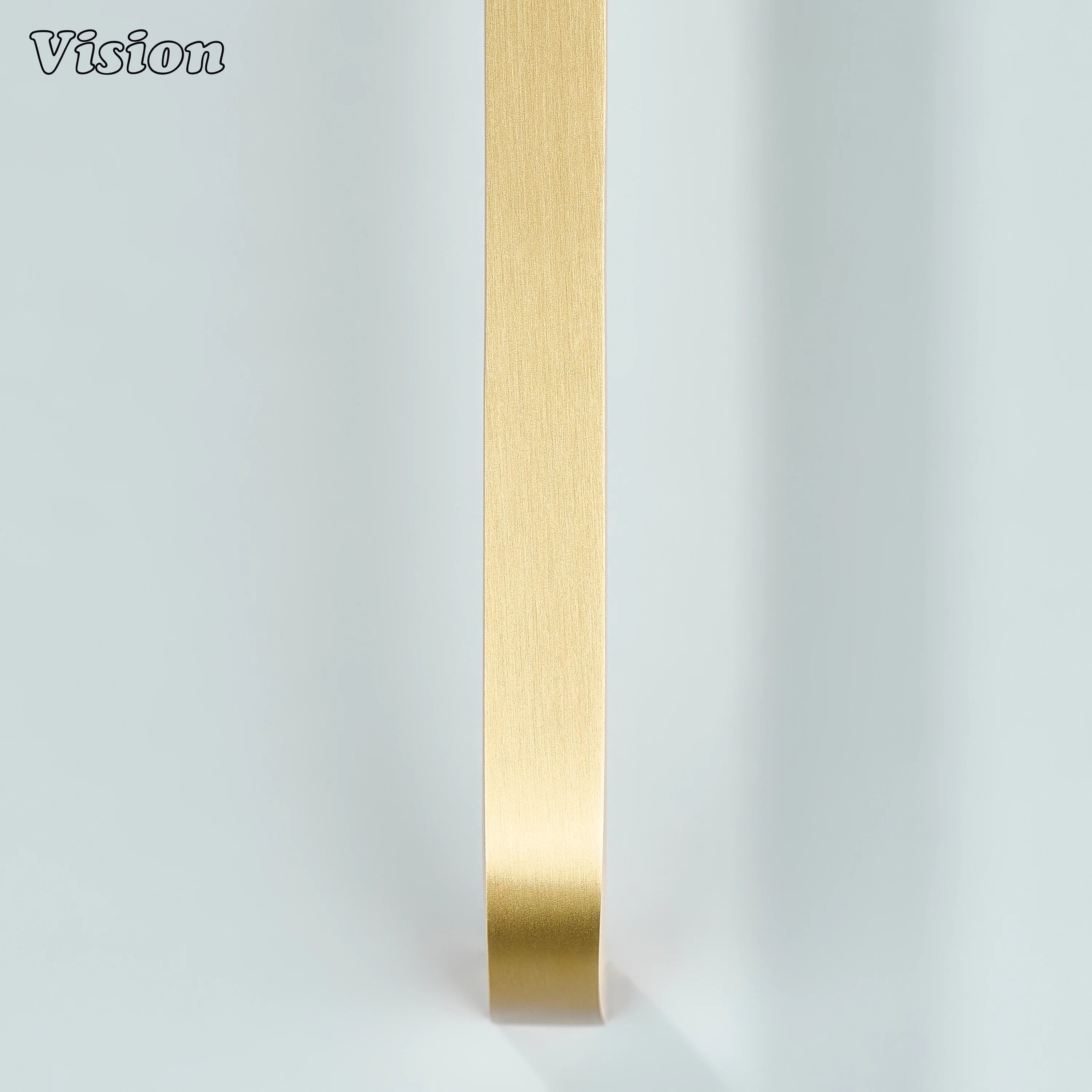 Luxurious gold curved handle for drawers, wardrobes, and doors.
