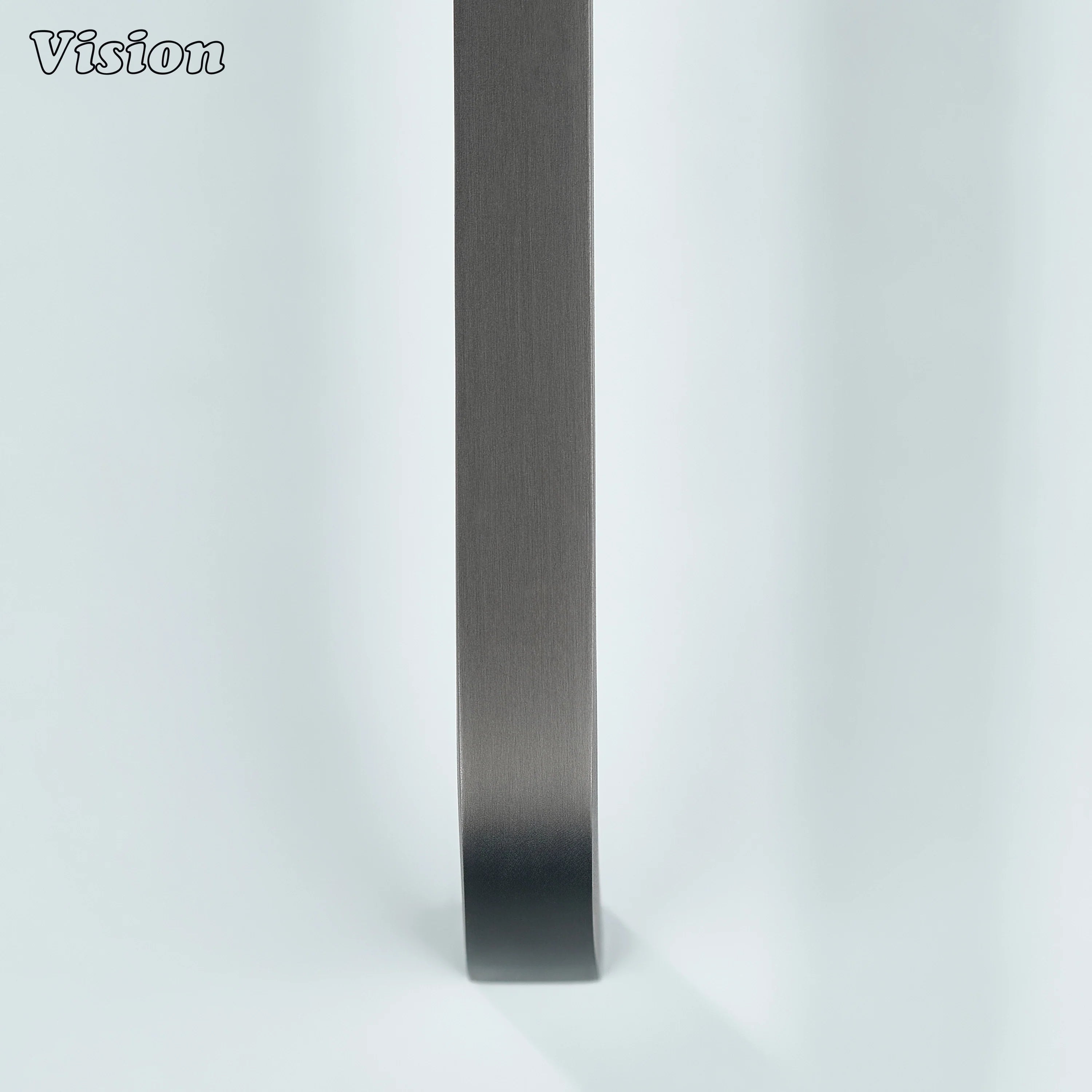 Gunmetal curved brass cabinet handle for vintage interiors.