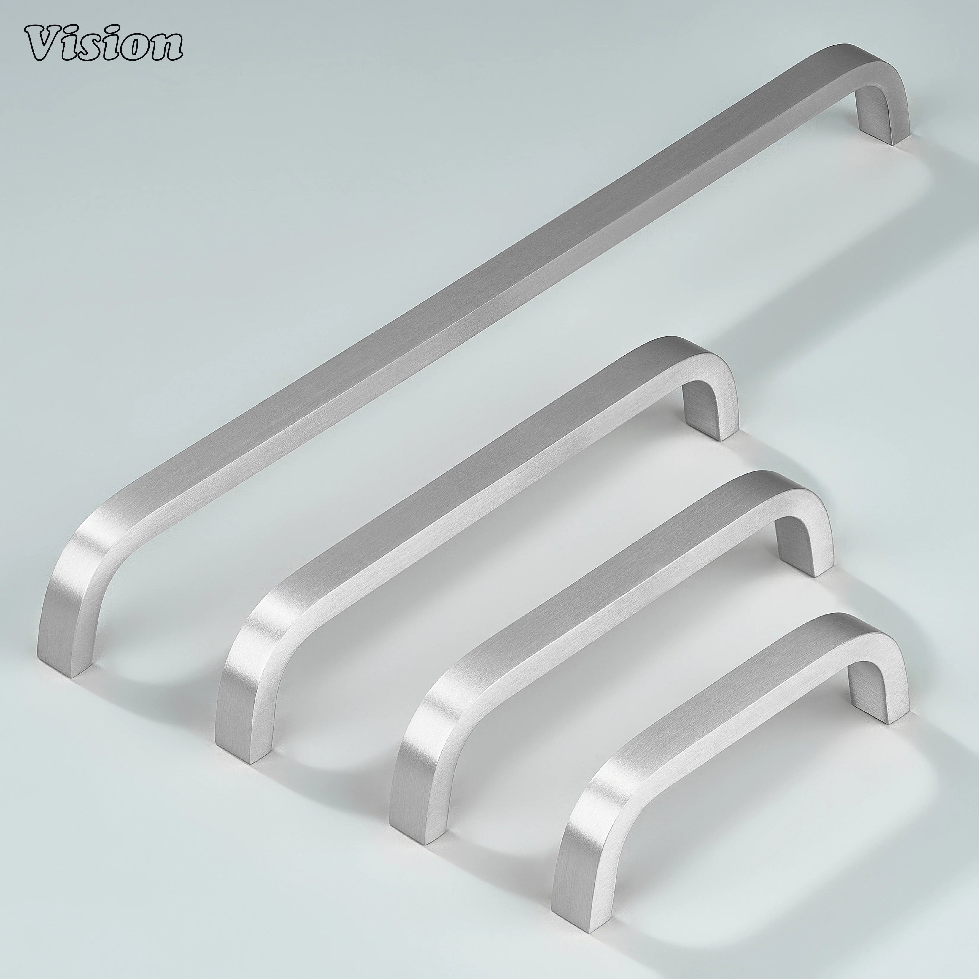 Brass curved silver handle perfect for wardrobes and drawers.