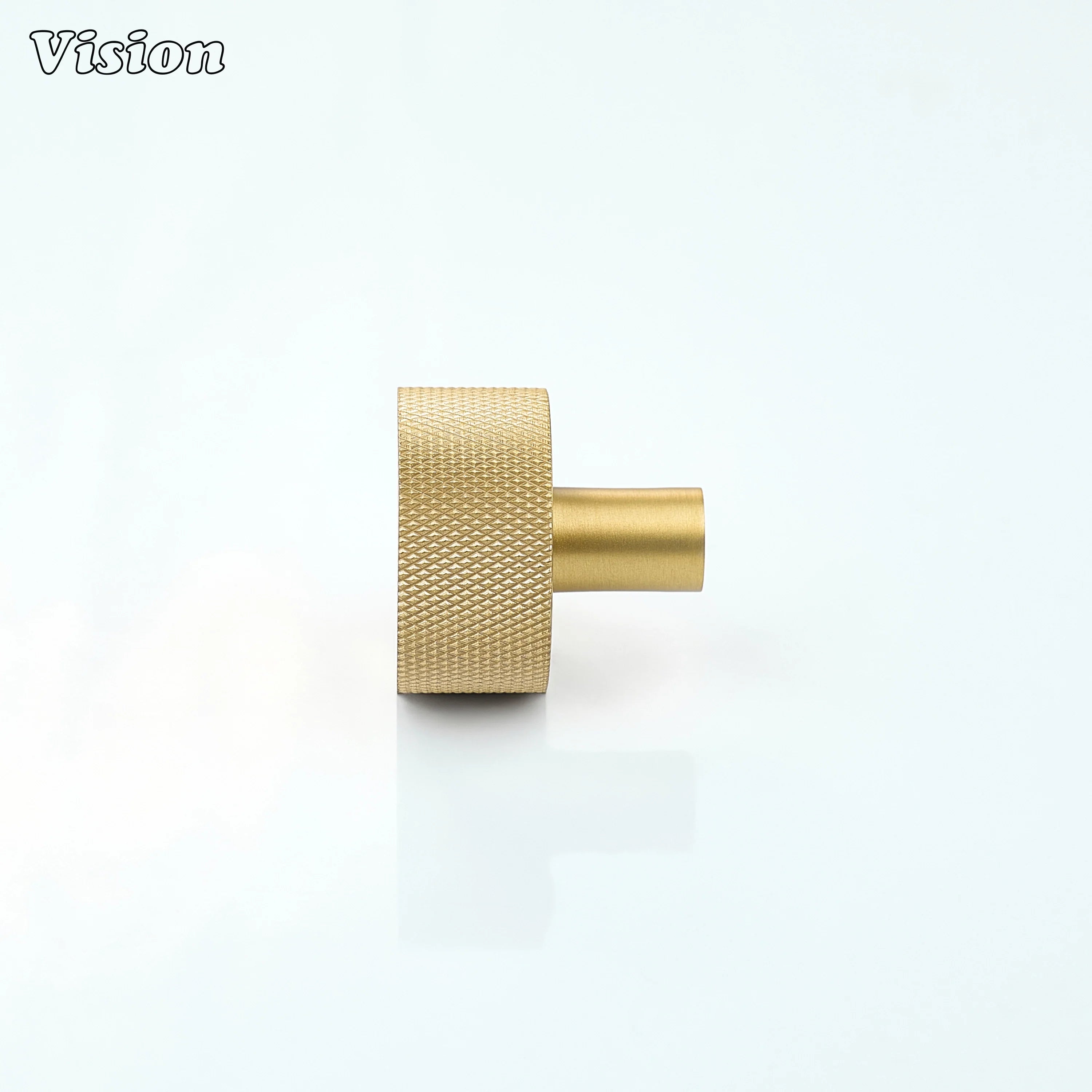 Solid brass Gold cabinet knob with round shape for kitchen drawer applications