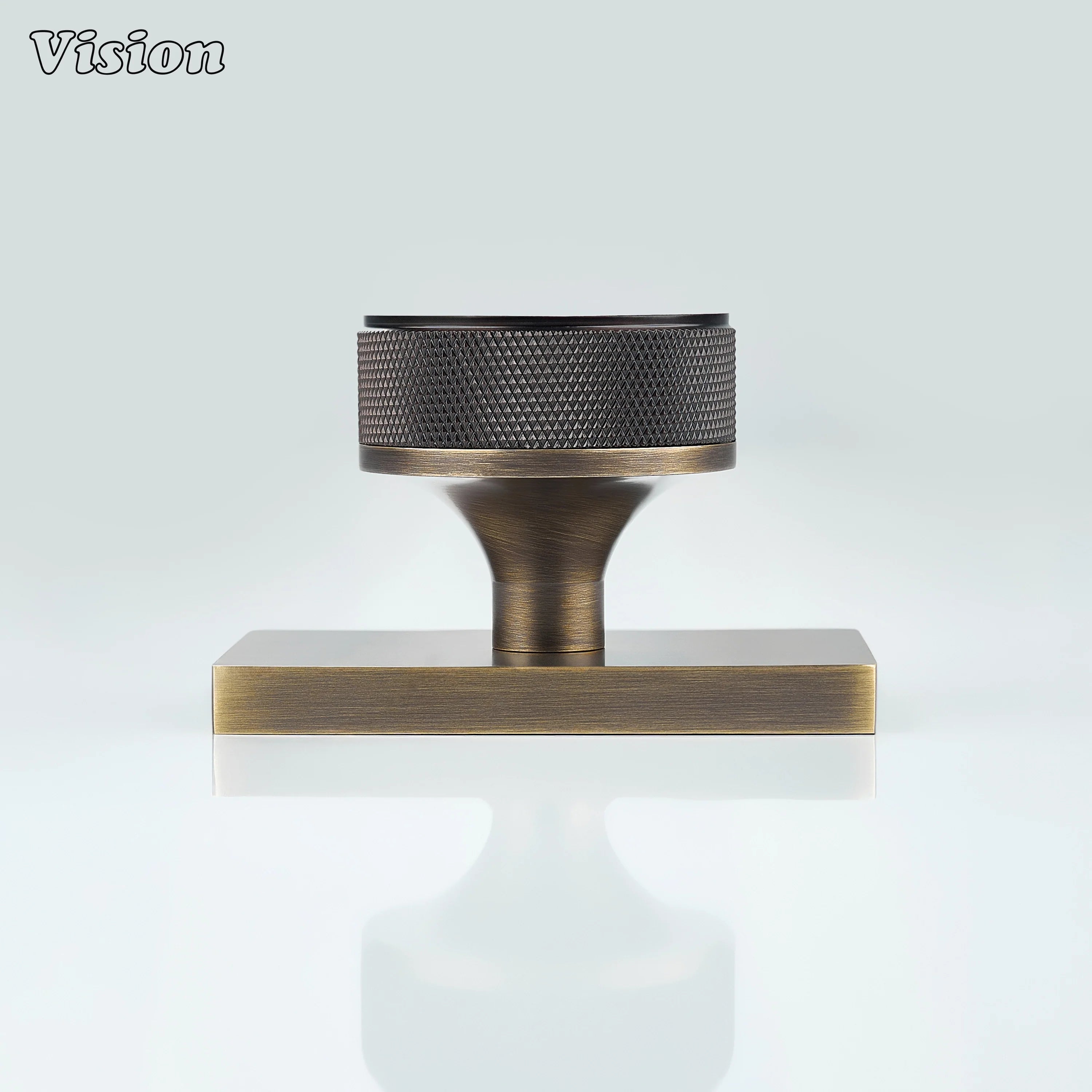 Oil Rubbed Bronze and Antique Bronze round knurled brass door knob for door hardware