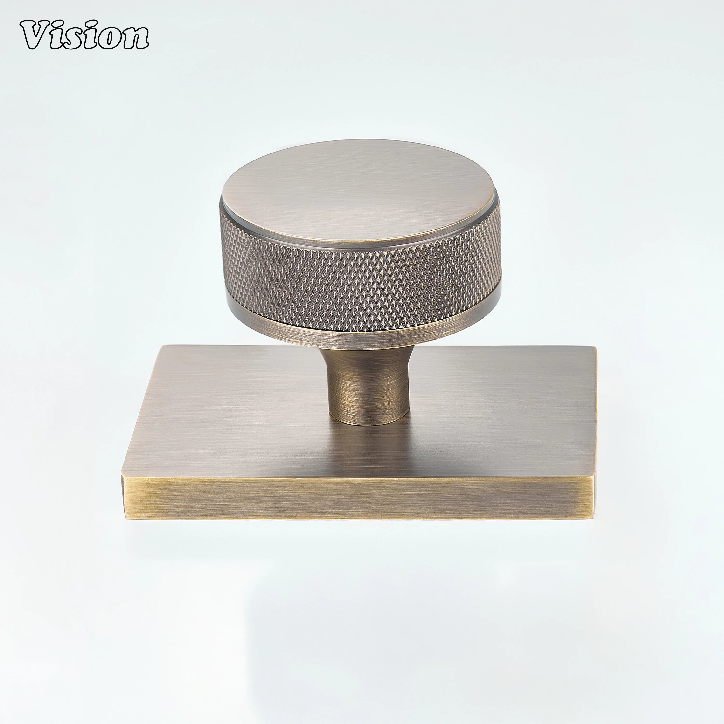 Antique Bronze round knurled brass door knob for contemporary interior door use