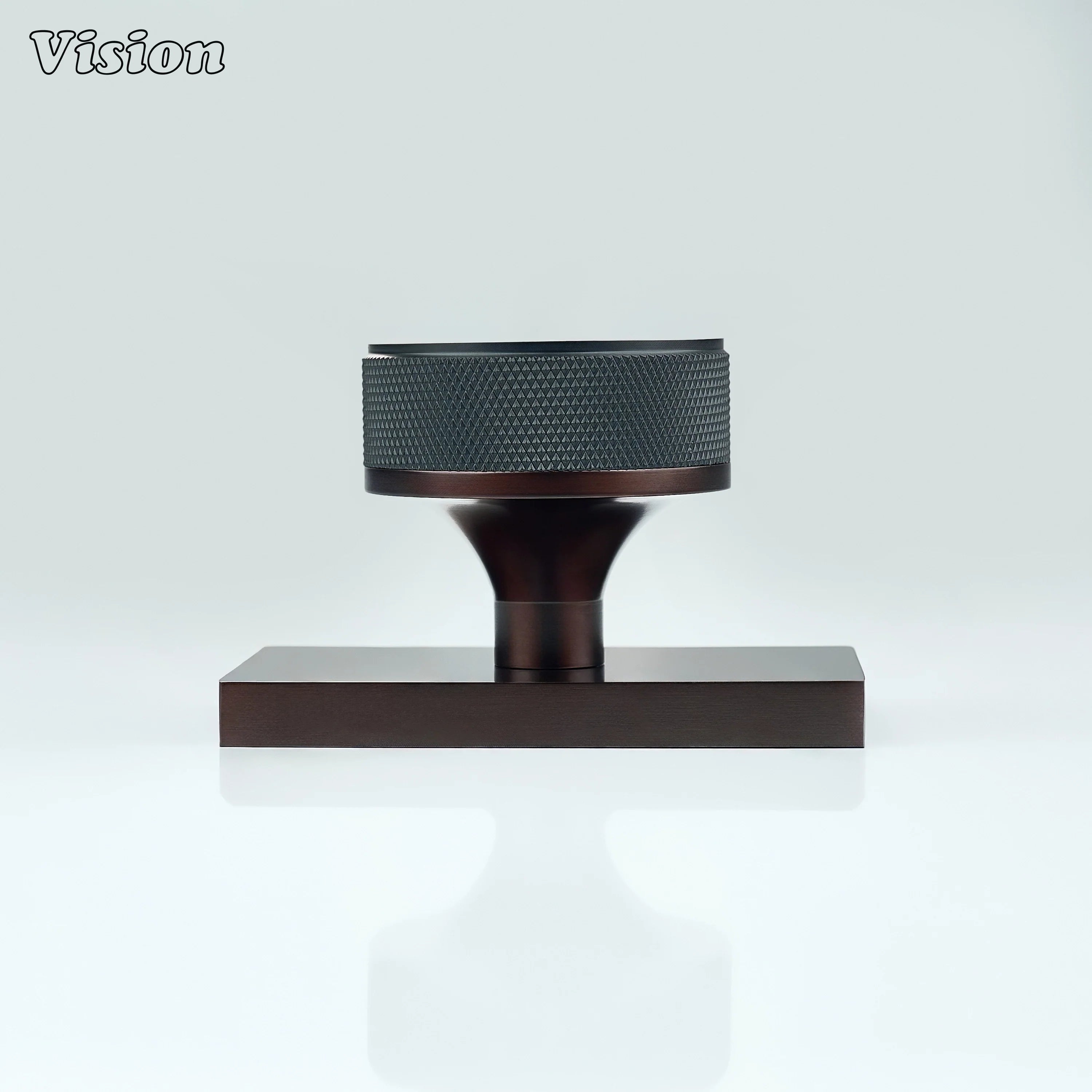 Black and Oil Rubbed Bronze round knurled brass door knob for door hardware