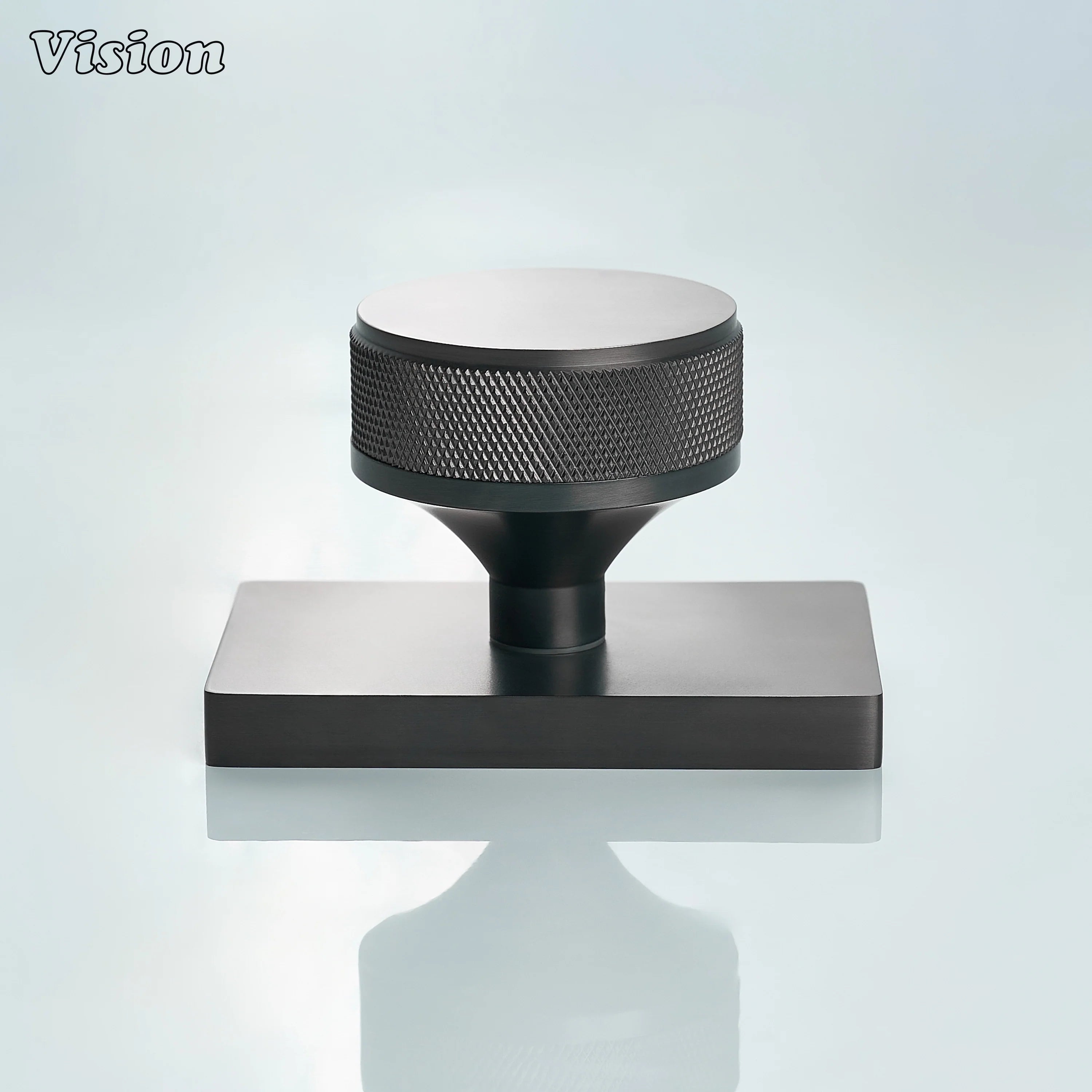 Gunmetal textured door knob suitable for modern interior door setups