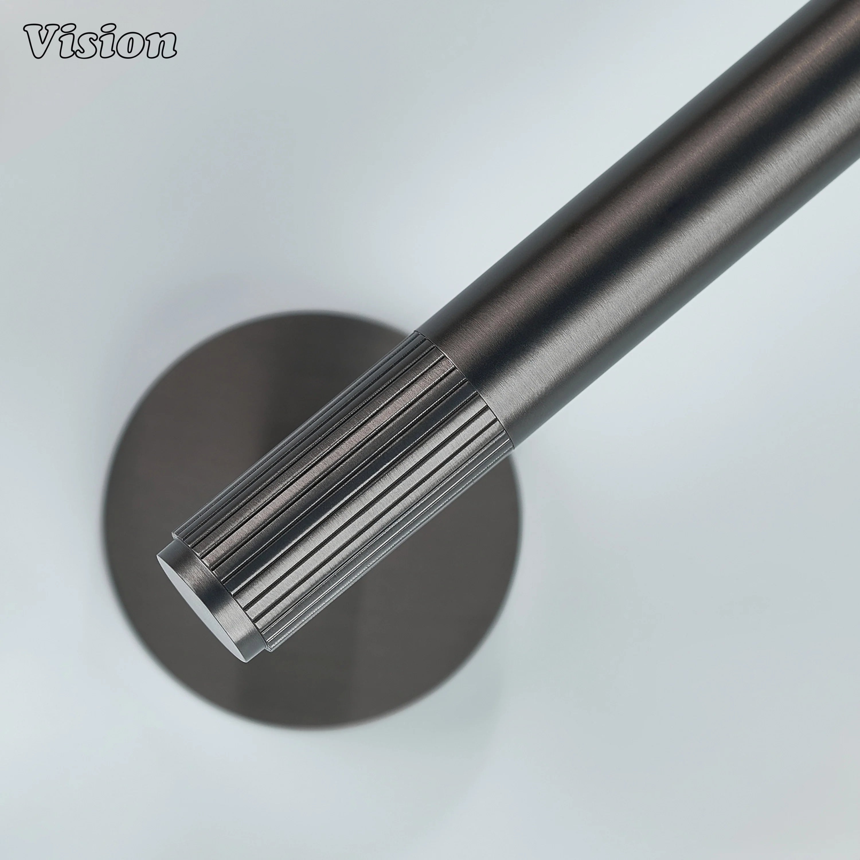 Modern brass toilet paper holder Gunmetal with minimalist bar design