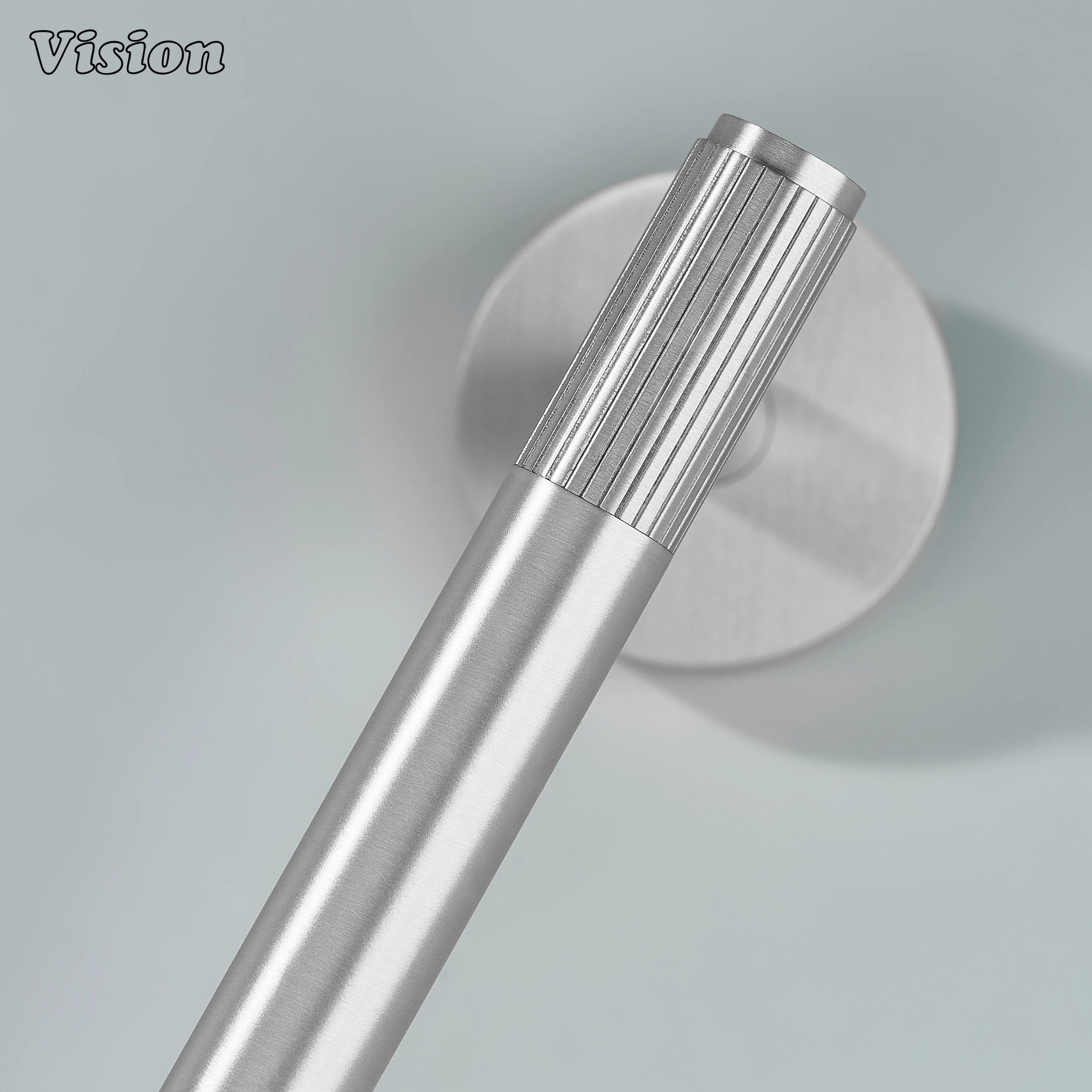 Silver finish linear brass toilet paper holder for bathrooms