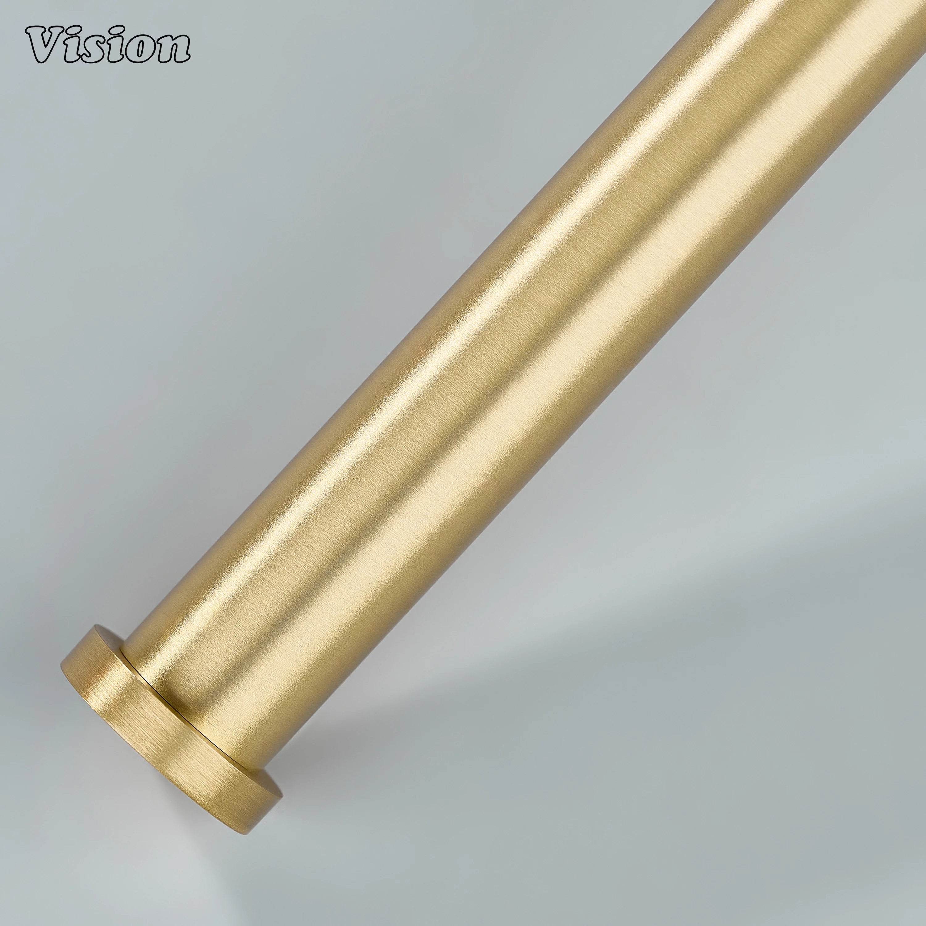 Linear profile brass towel holder in Gold designed for stylish towel organization