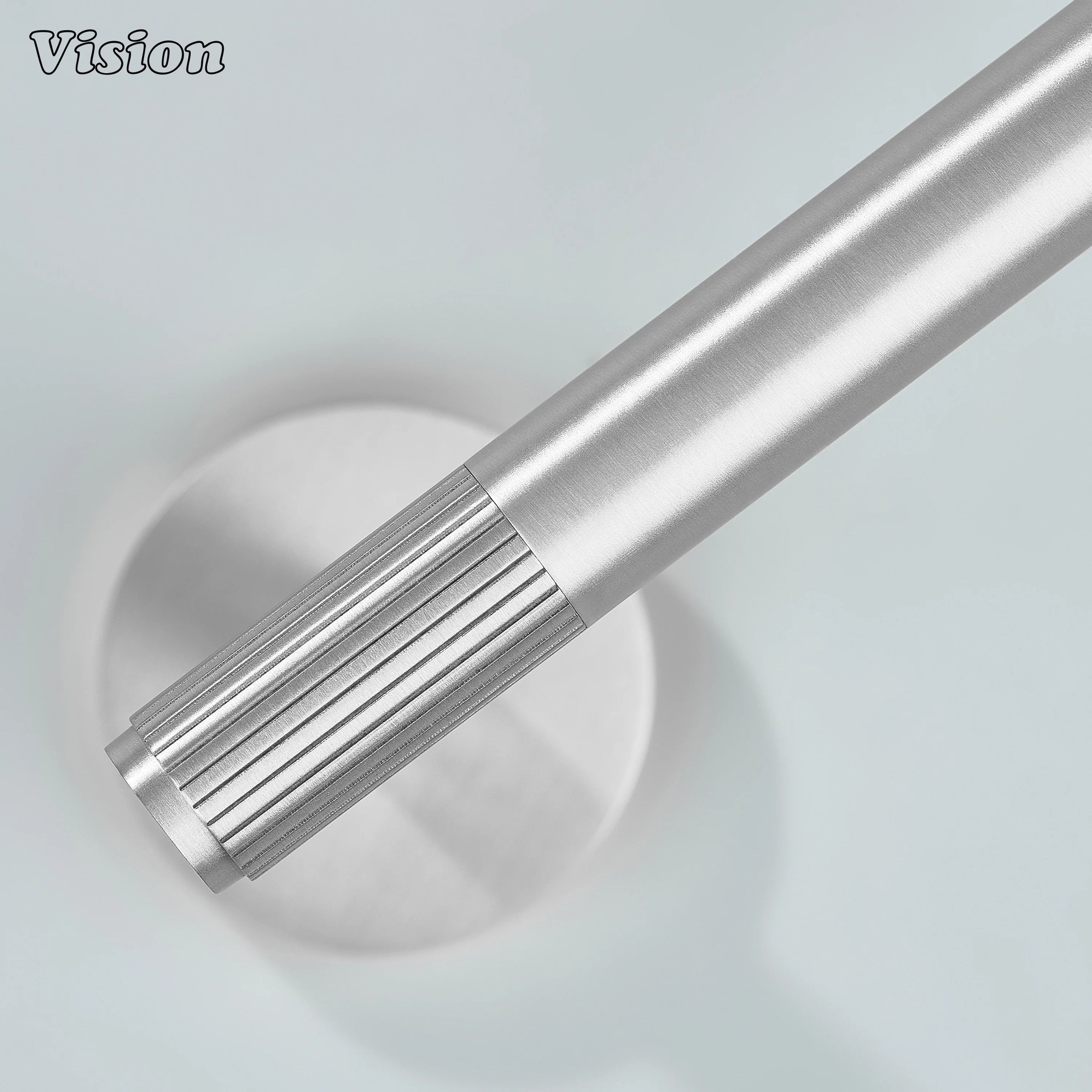 Solid brass towel holder Silver with refined linear design
