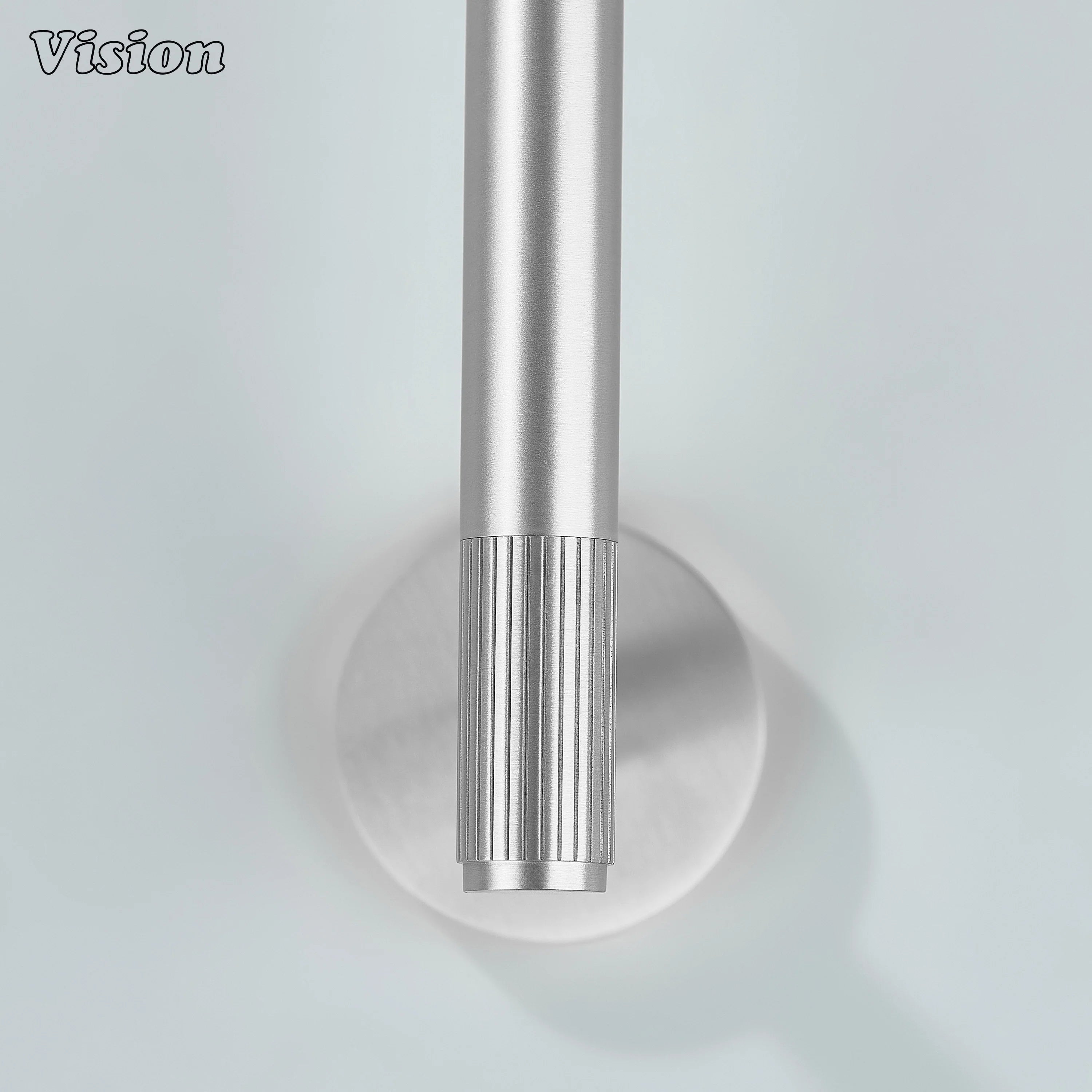Silver linear brass towel holder for premium bathroom accessories