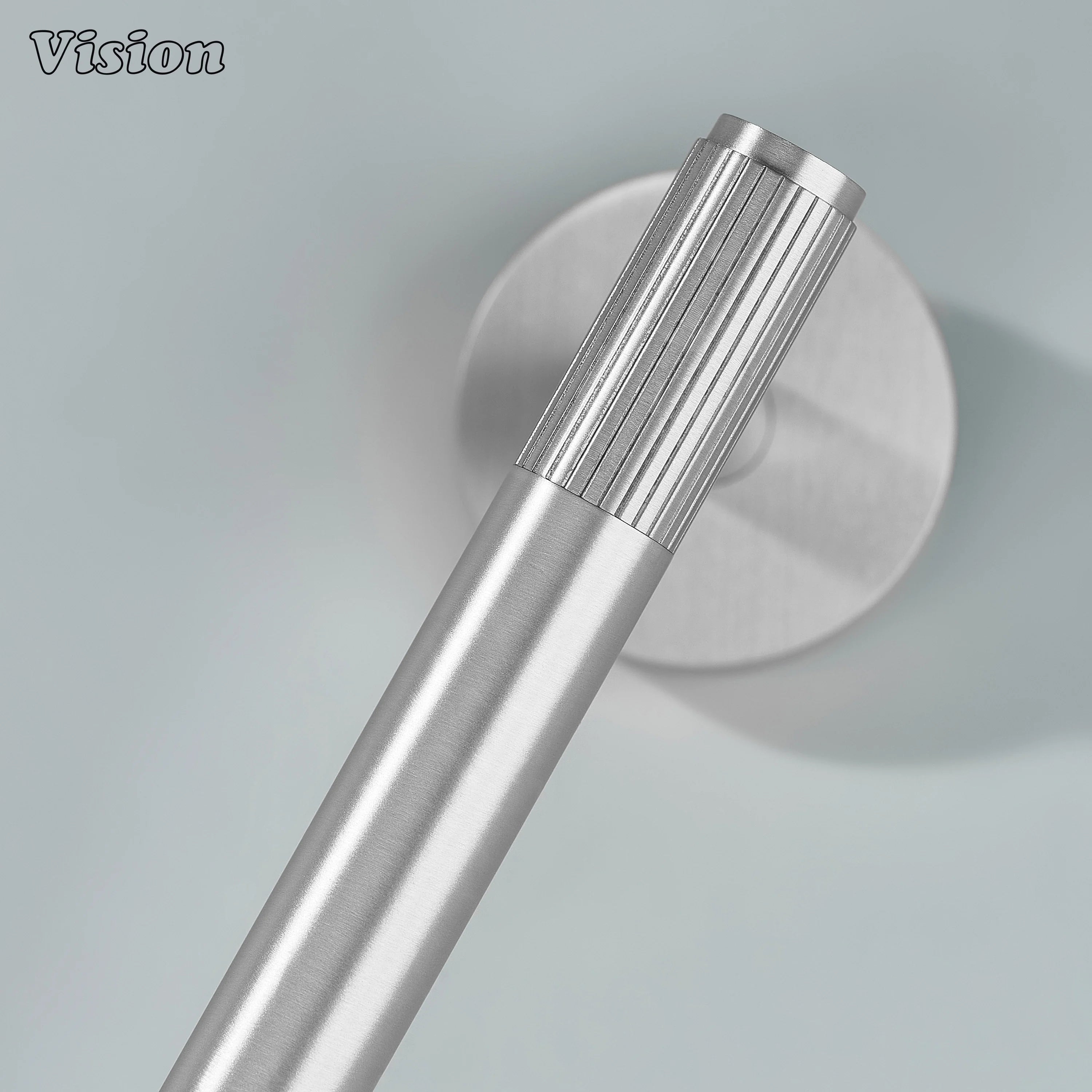 Silver brass towel holder designed for luxury bathroom interiors