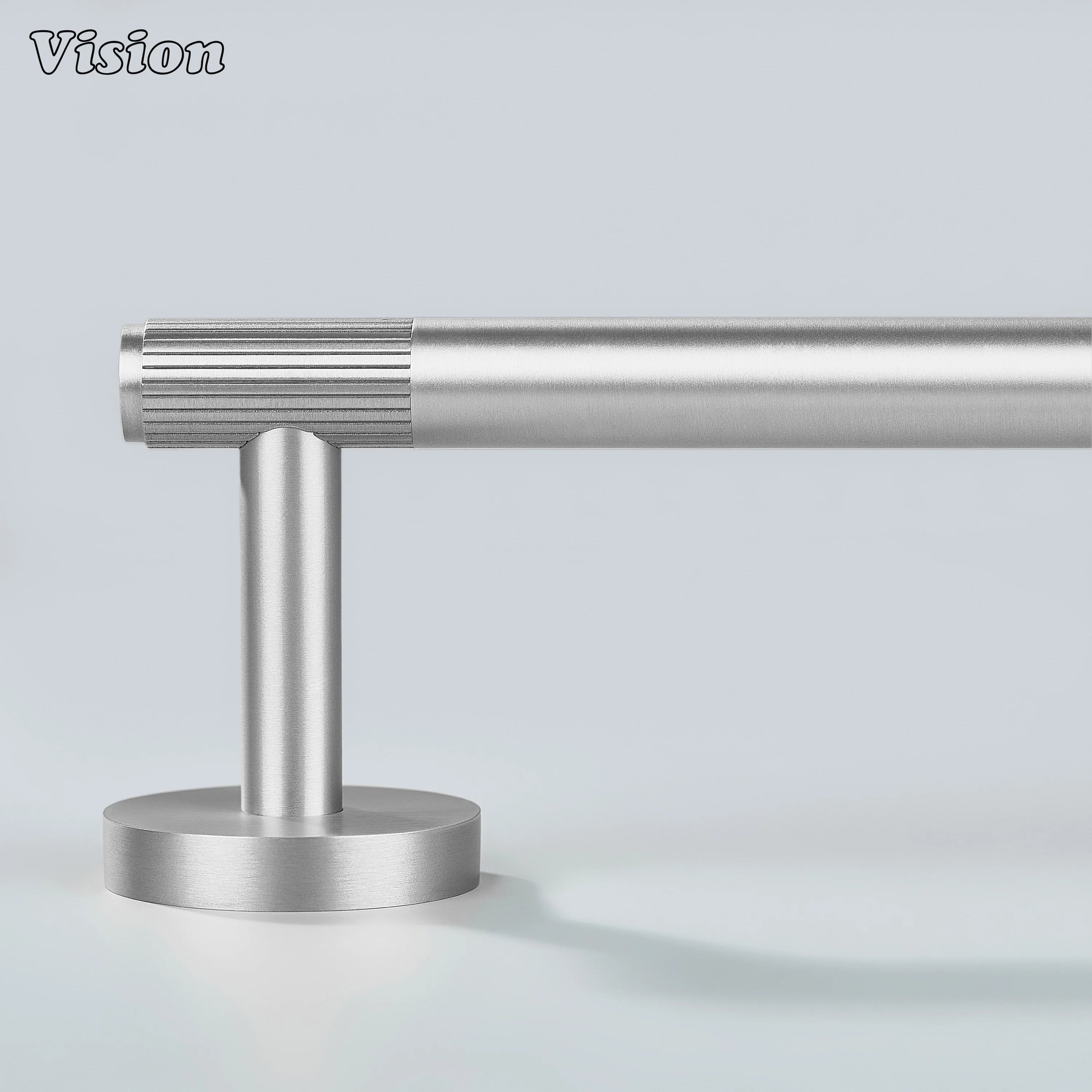 Silver finish brass towel holder for contemporary washrooms