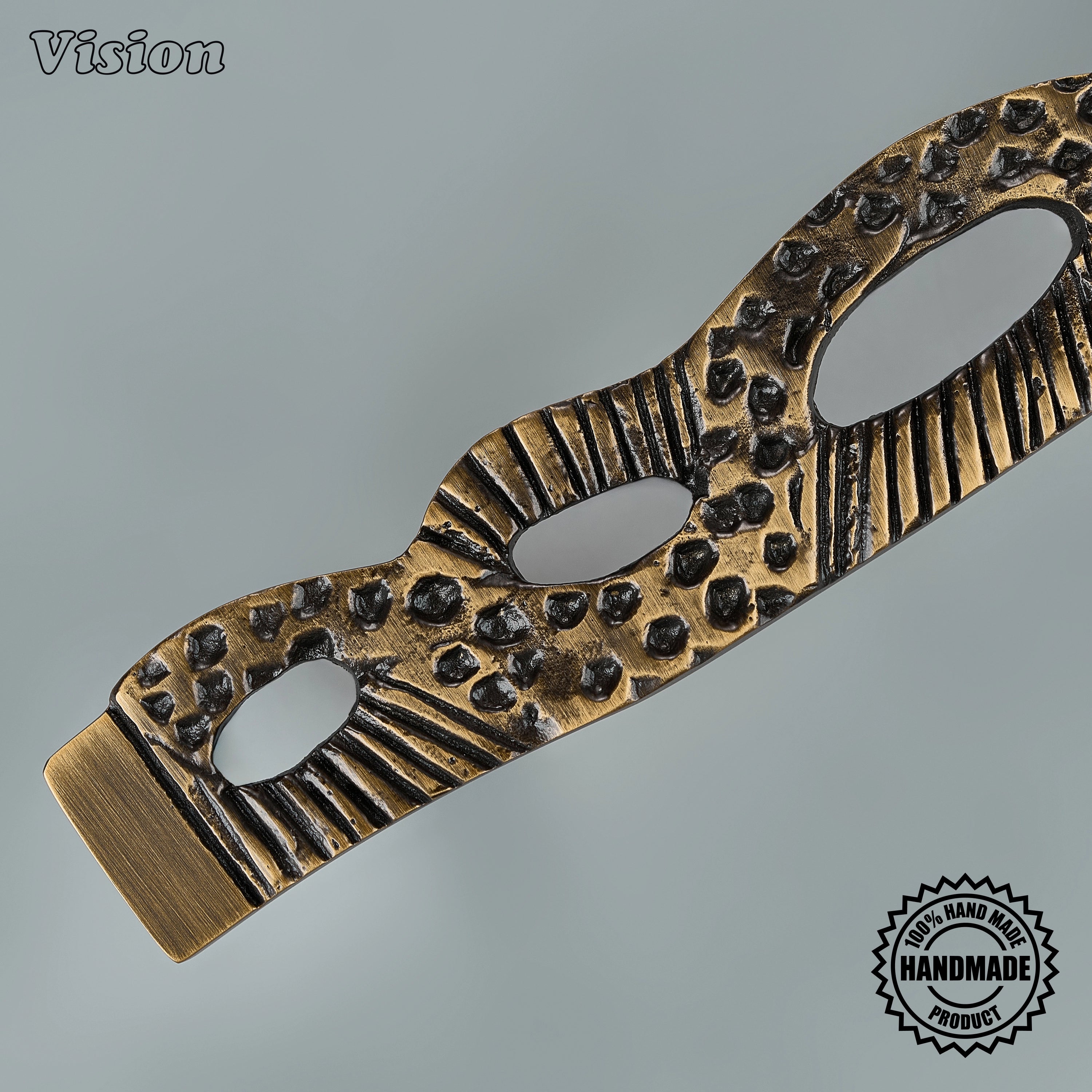 Luxury antique bronze sculpted appliance handle with round base legs on custom built-in freezers