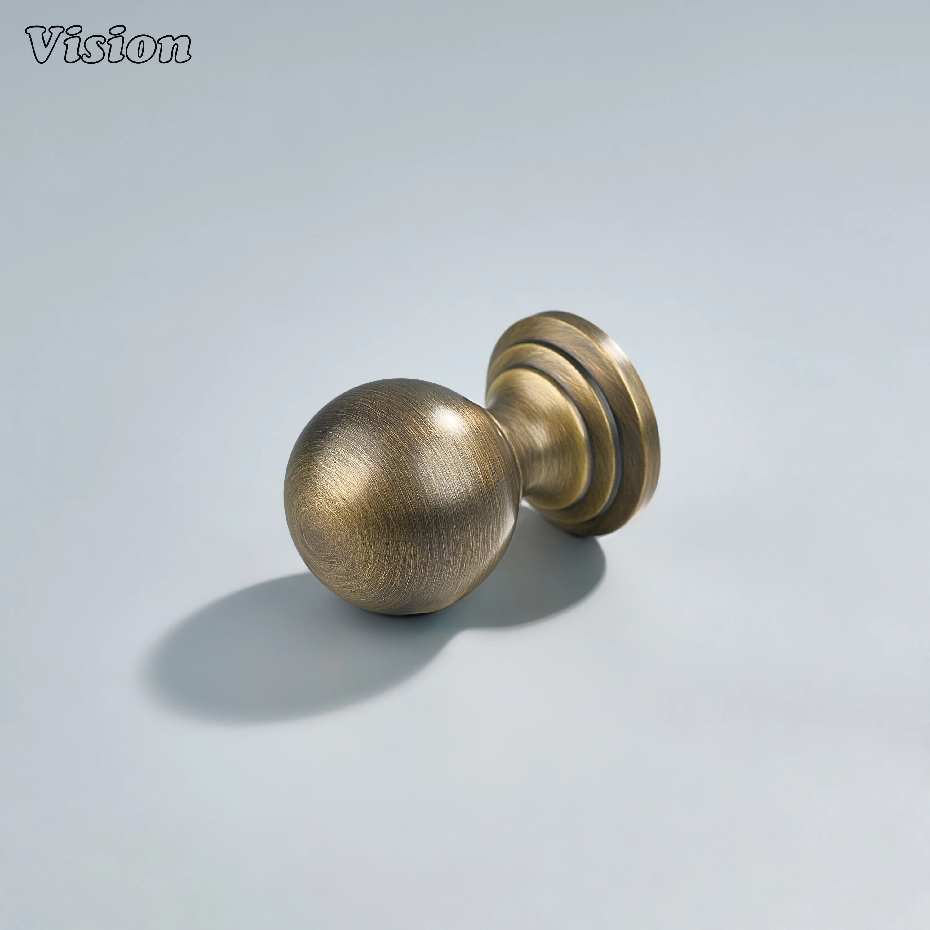Antique Bronze solid brass cabinet knob with plain round ball for kitchen drawers