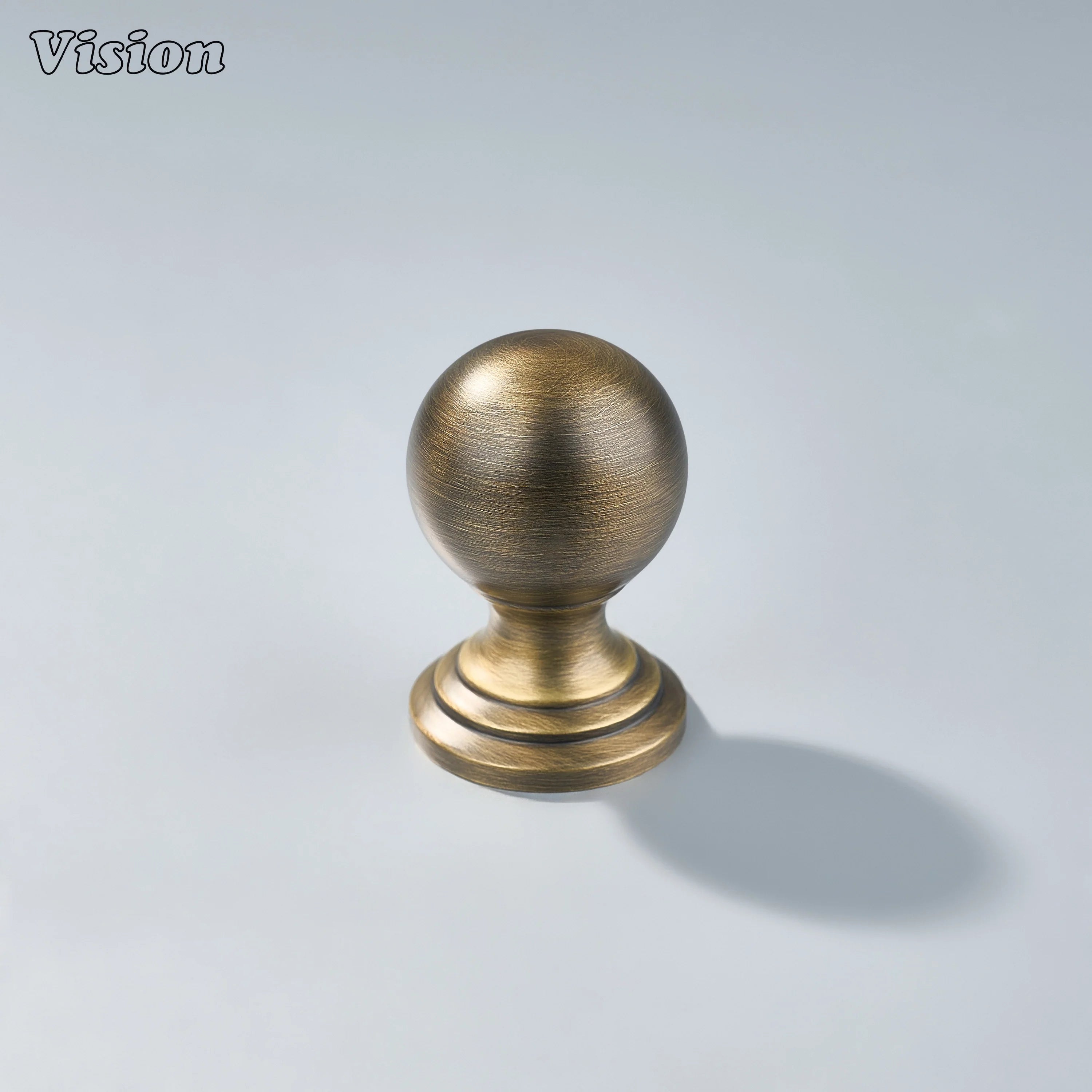 Round ball cabinet knob in Antique Bronze finish for furniture drawers