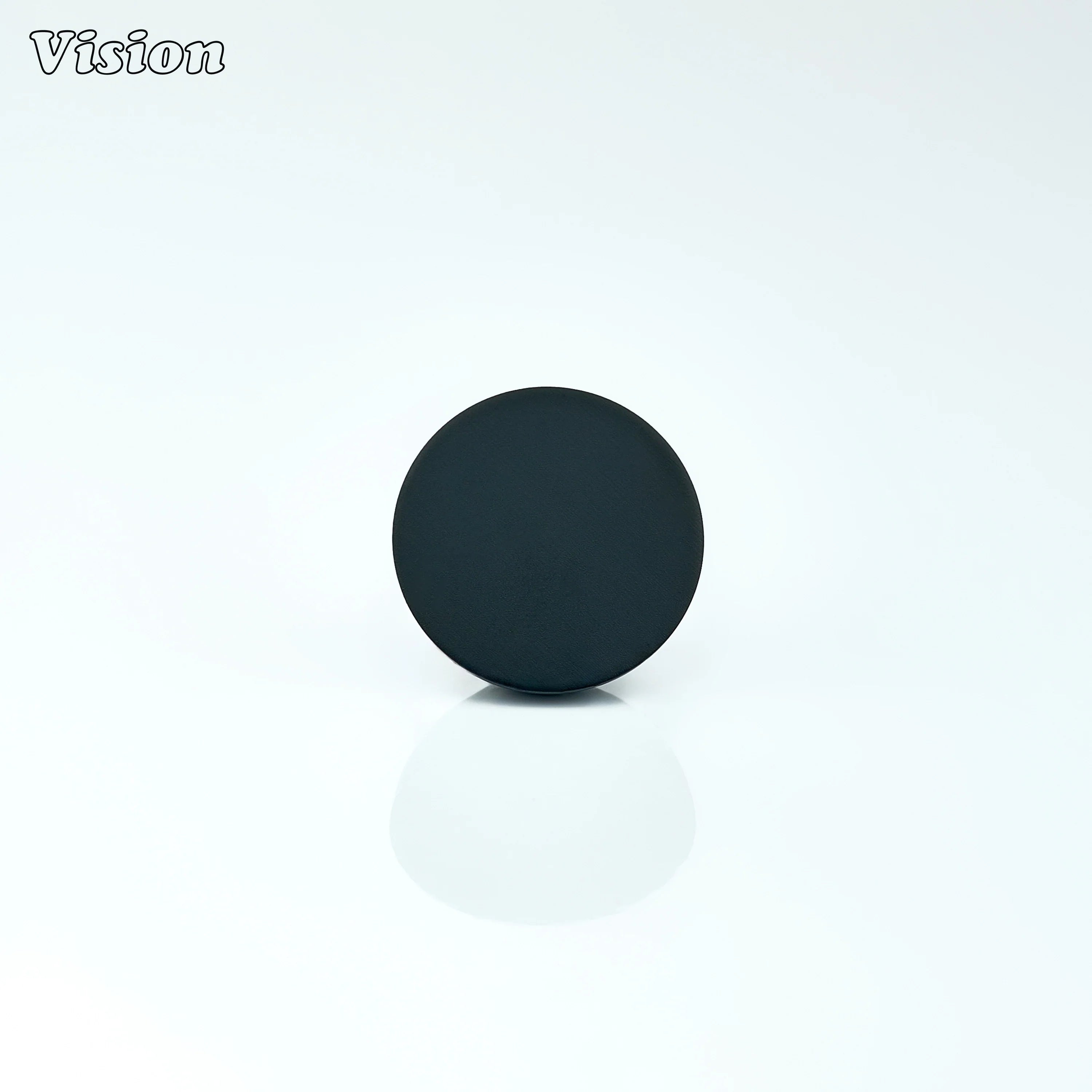 Black finish cabinet knob with flat round top for wardrobe furniture