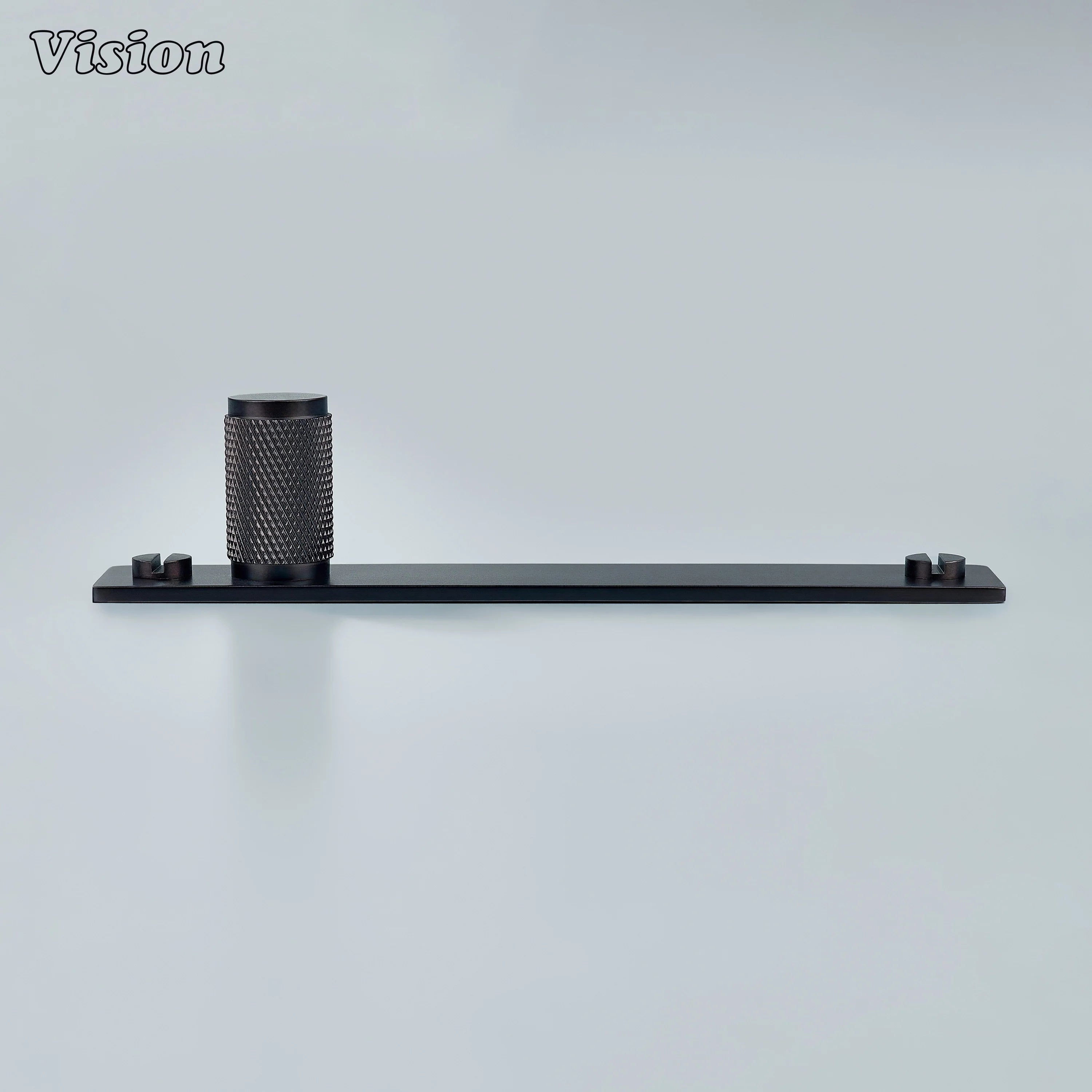 Oil Rubbed Bronze knurled cabinet knob featuring solid brass cylinder for furniture drawers