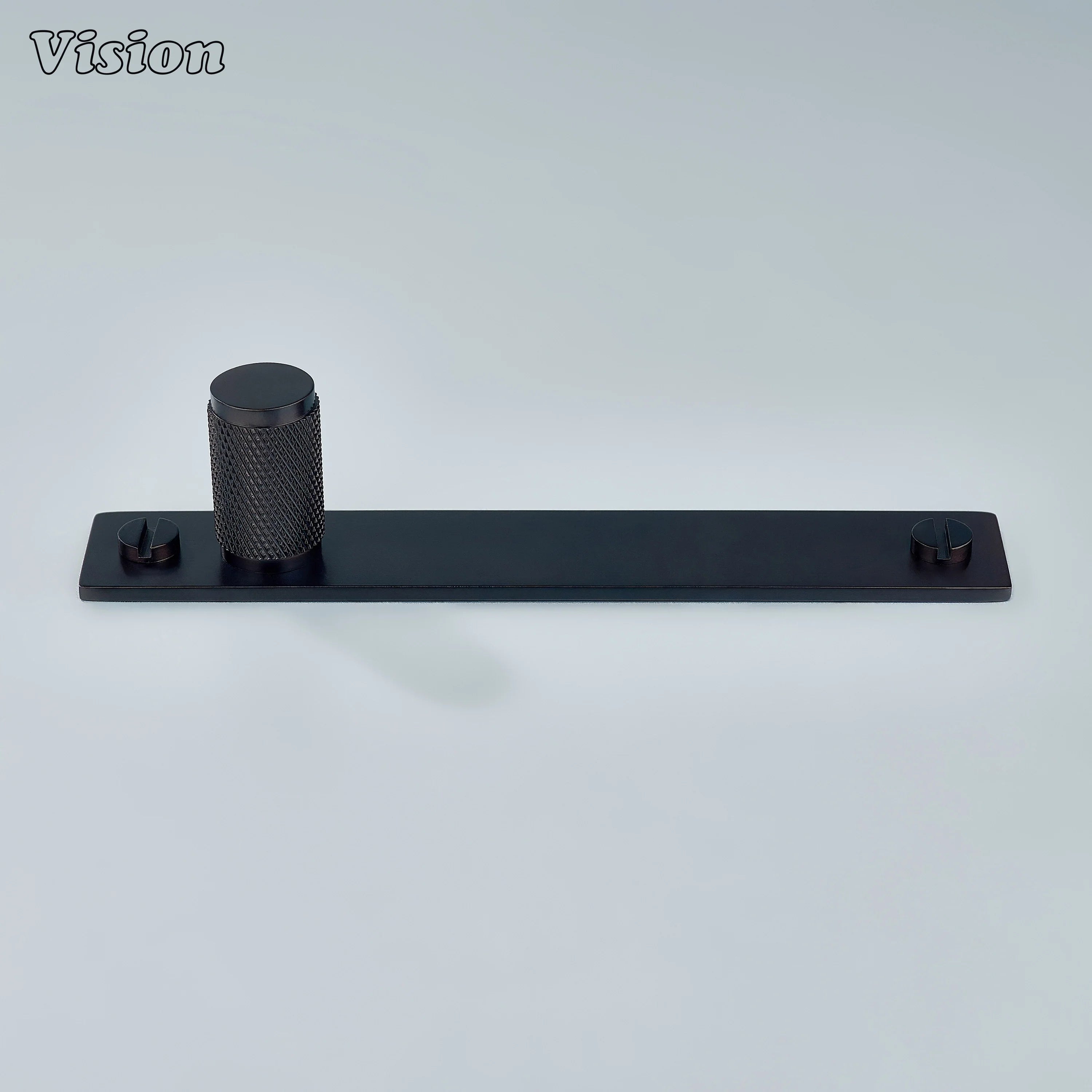 Oil Rubbed Bronze cabinet knob with cylindrical knurled design for bedroom wardrobes